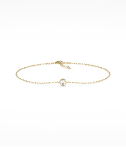 Bezel Set Cable Bracelet | Diamond Bracelet