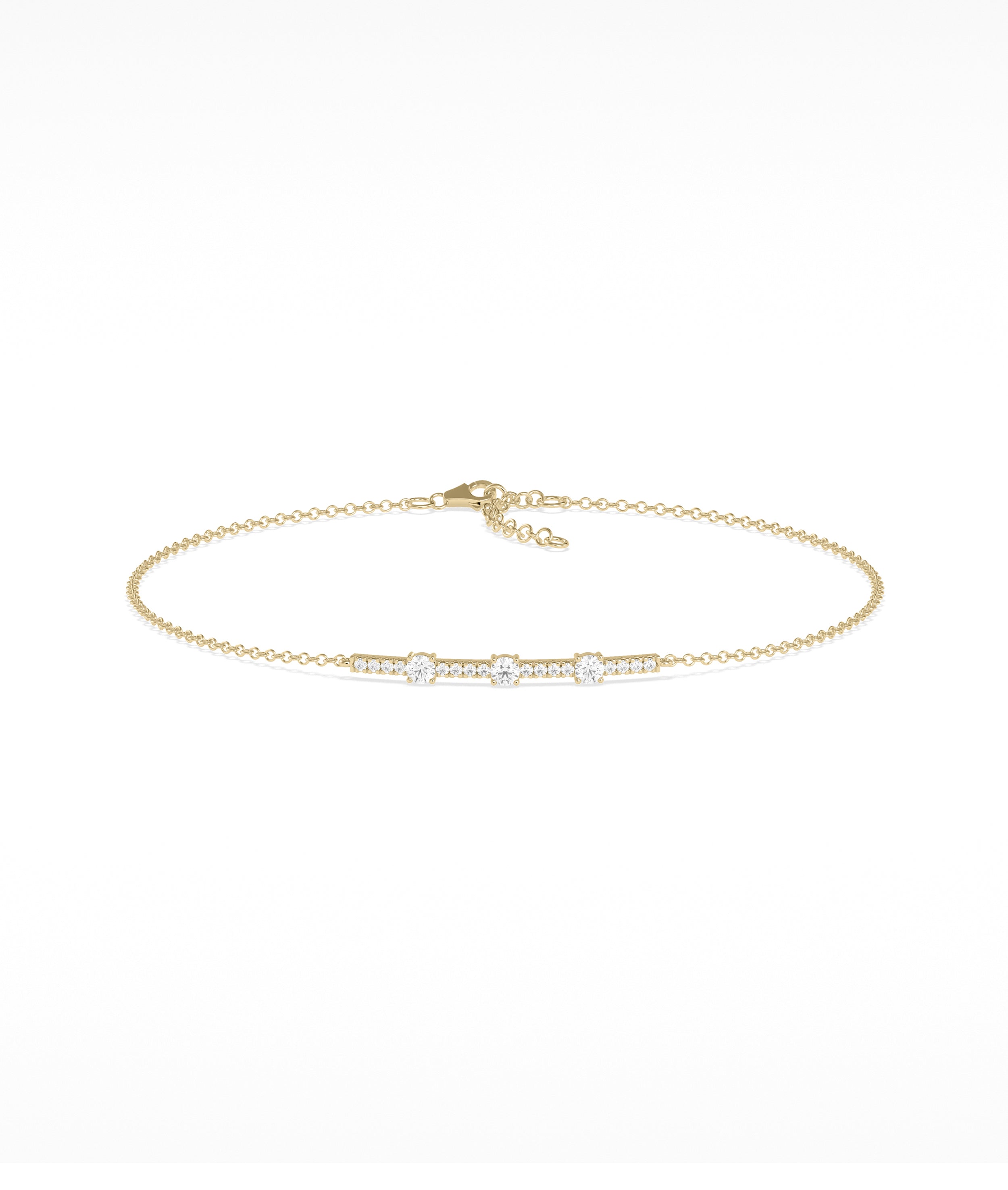 Birthstone and Diamond Bar Bracelet | Diamond Bracelet