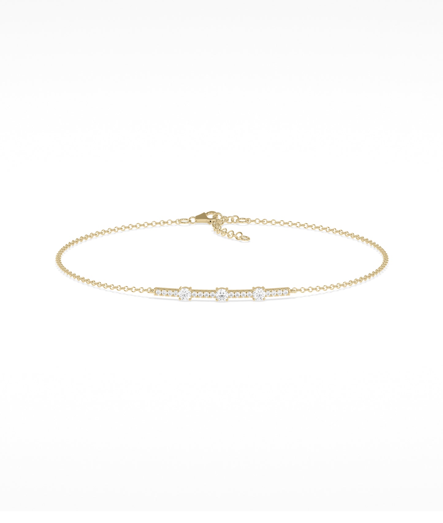 Birthstone and Diamond Bar Bracelet | Diamond Bracelet