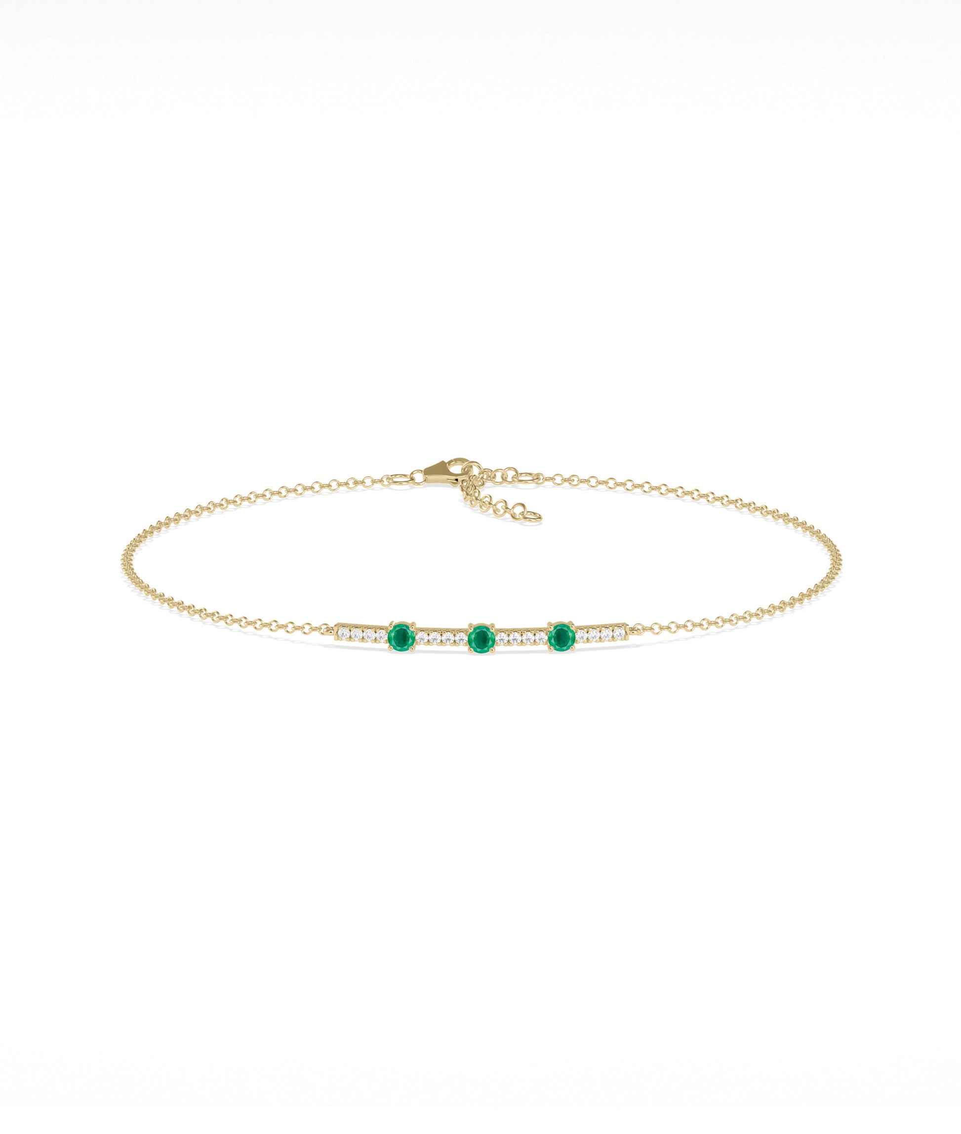 Birthstone and Diamond Bar Bracelet | Diamond Bracelet