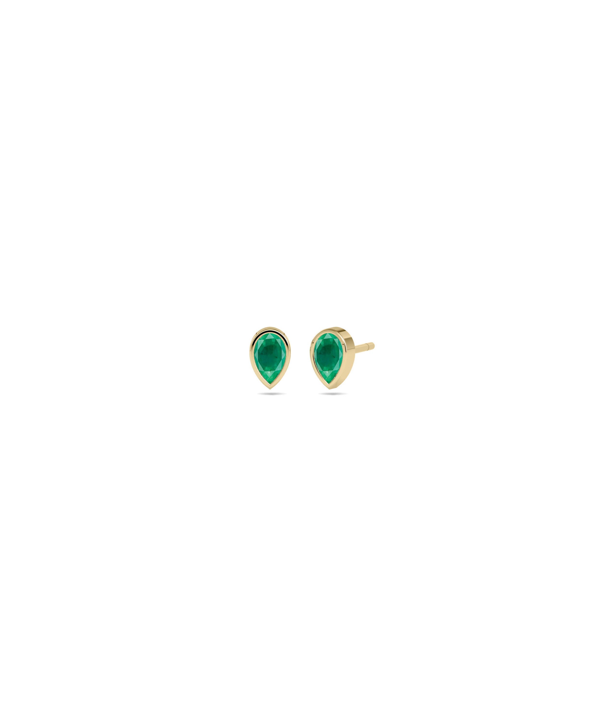 Birthstone Bezel Set Stud Earrings | Diamond Earrings