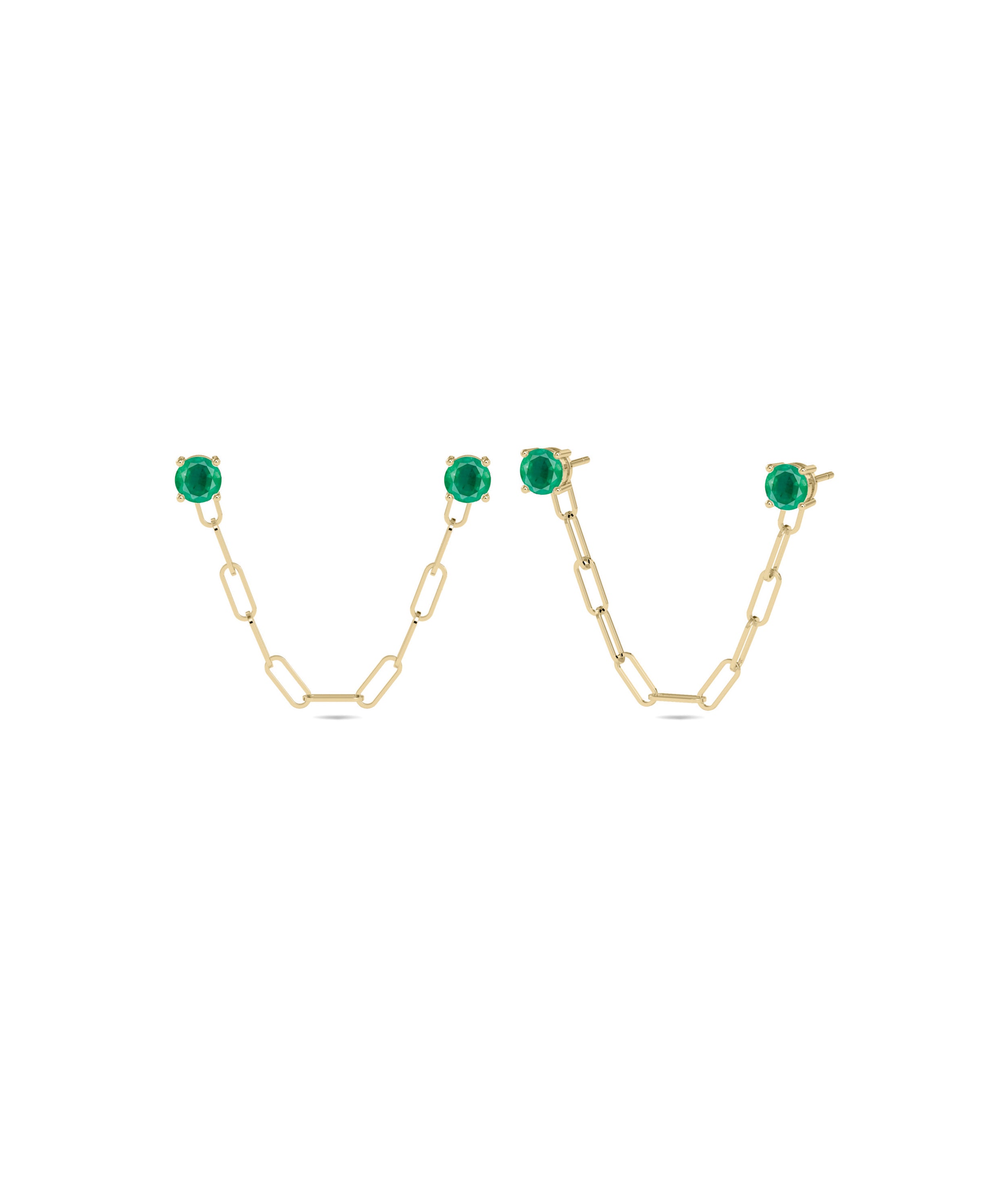 Birthstone Paper Clip Earring | Perfect Diamond Earrings 