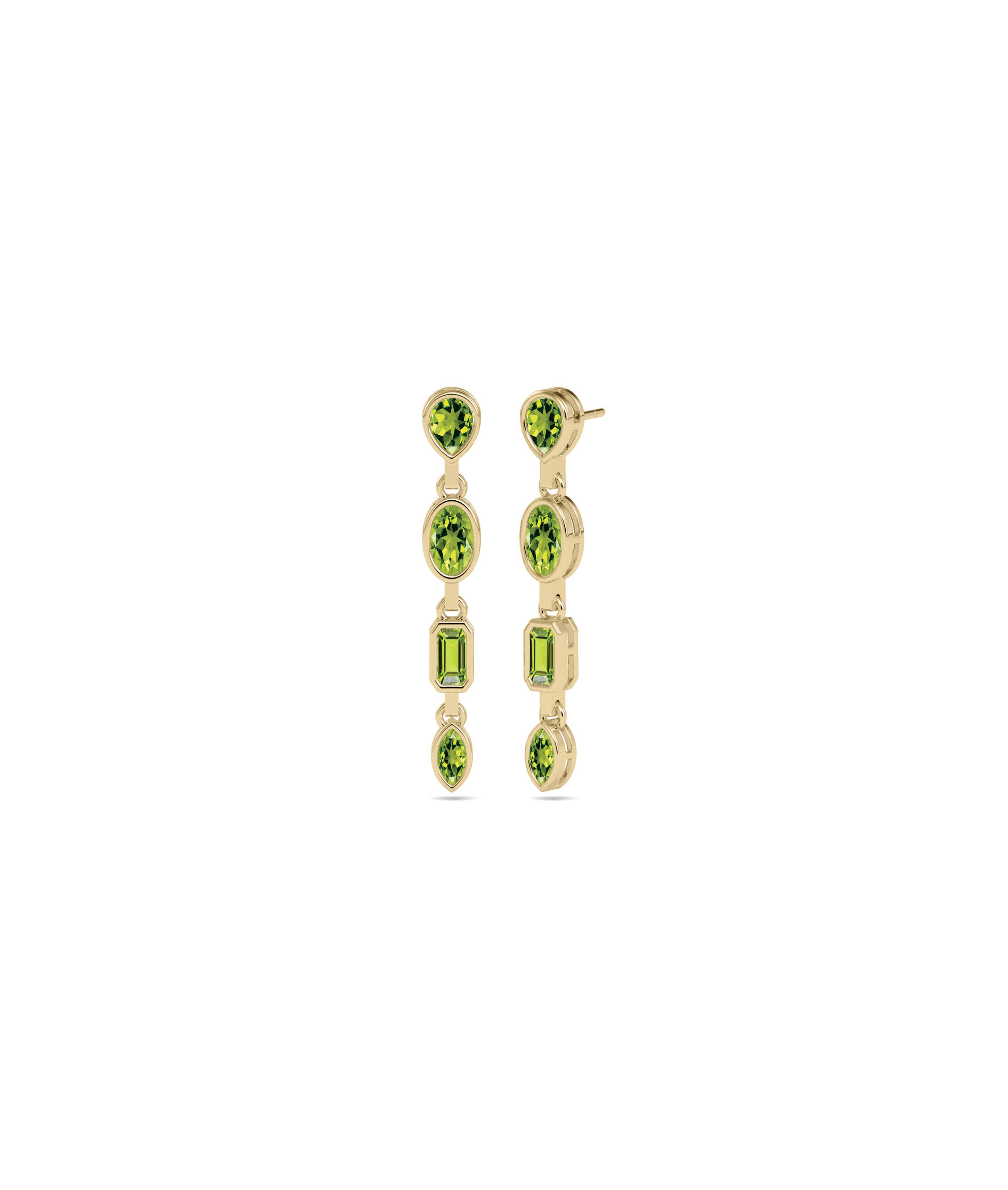 Birthstone 4 Stone Dangle Earring | Timeless Diamond Earrings 