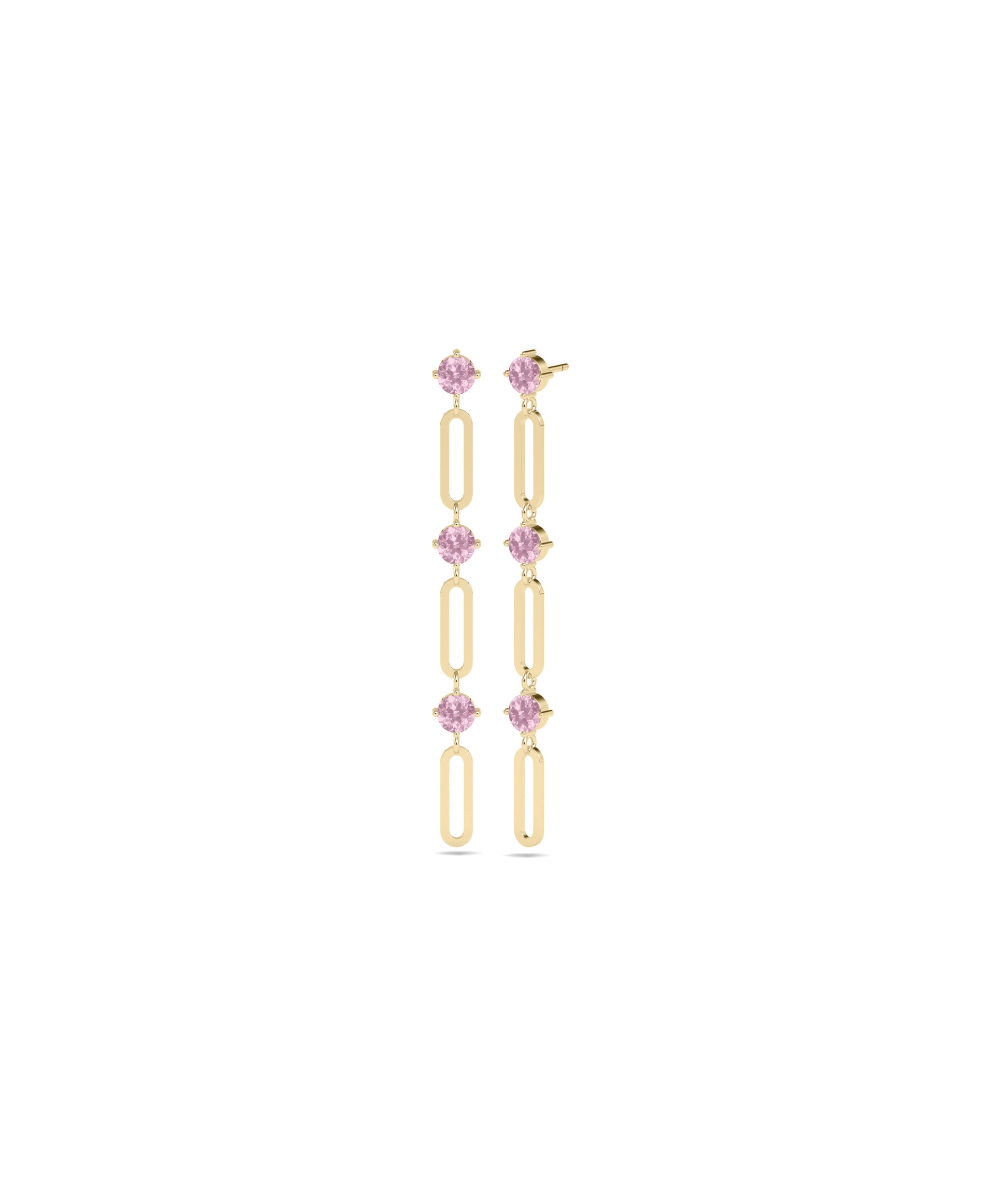 Birthstone Paper Clip Dangle Earring | Diamond Earrings For Women