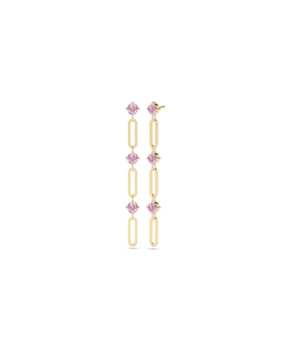 Birthstone Paper Clip Dangle Earring | Diamond Earrings For Women