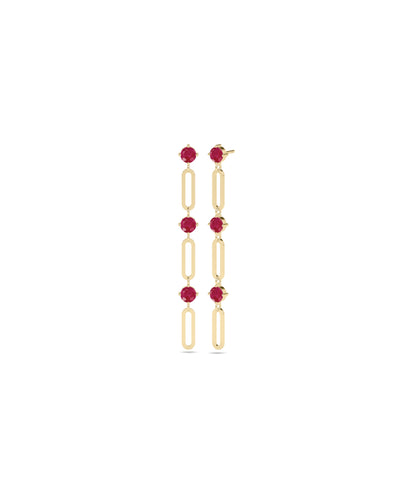 Birthstone Paper Clip Dangle Earring | Diamond Earrings For Women