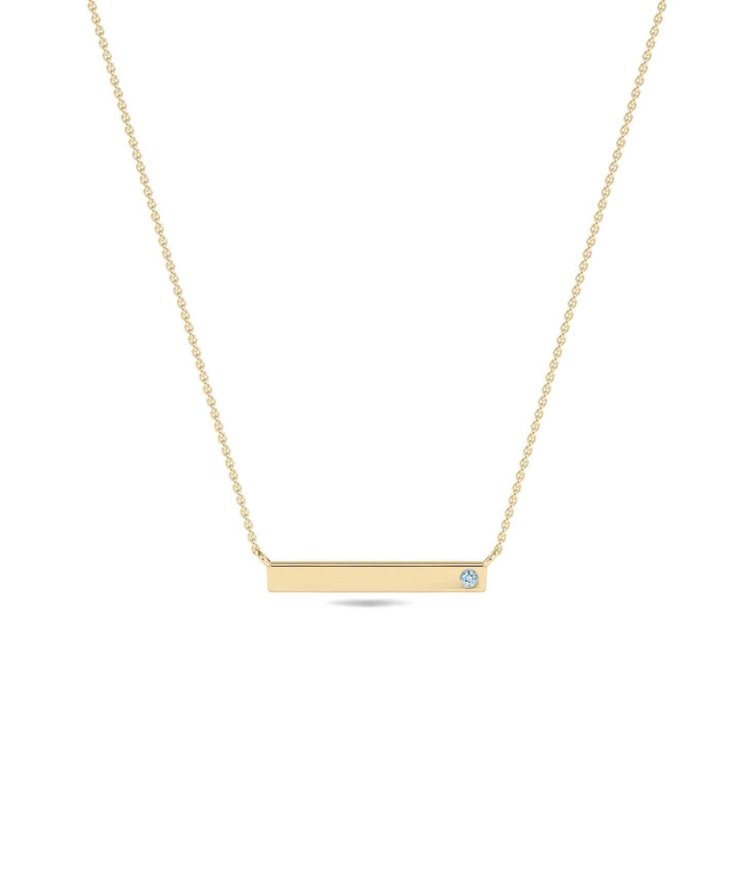 Birthstone Bar Necklace | Diamond Necklace 