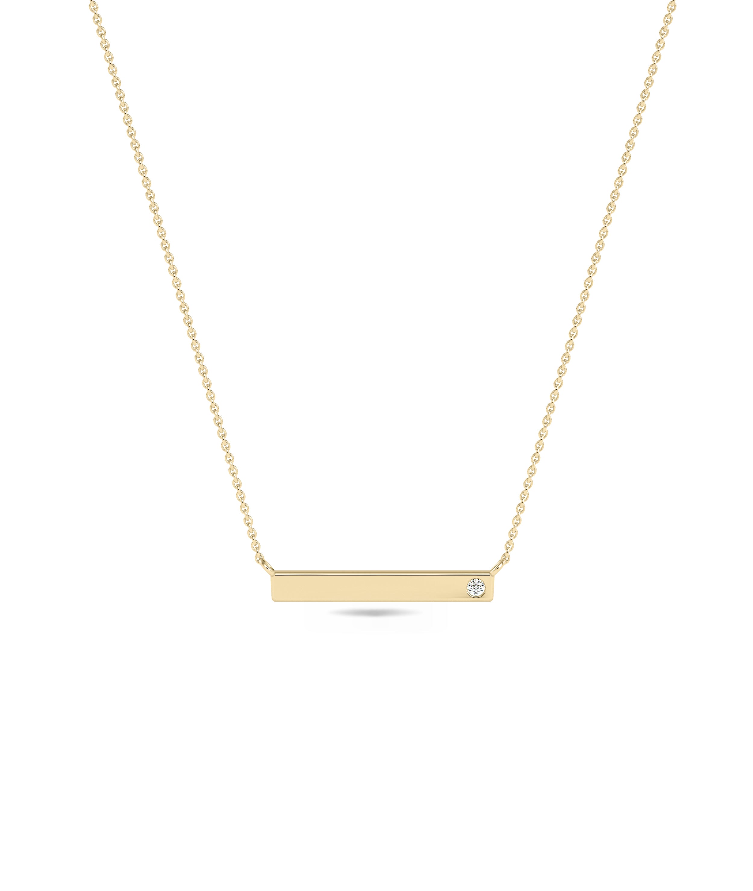 Birthstone Bar Necklace | Diamond Necklace 