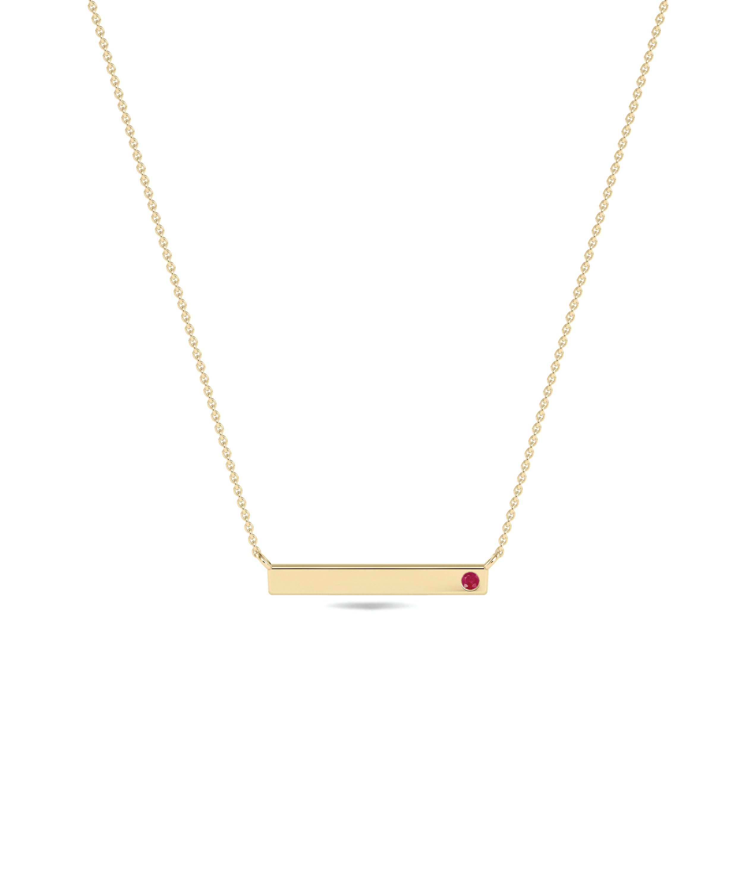 Birthstone Bar Necklace | Diamond Necklace 