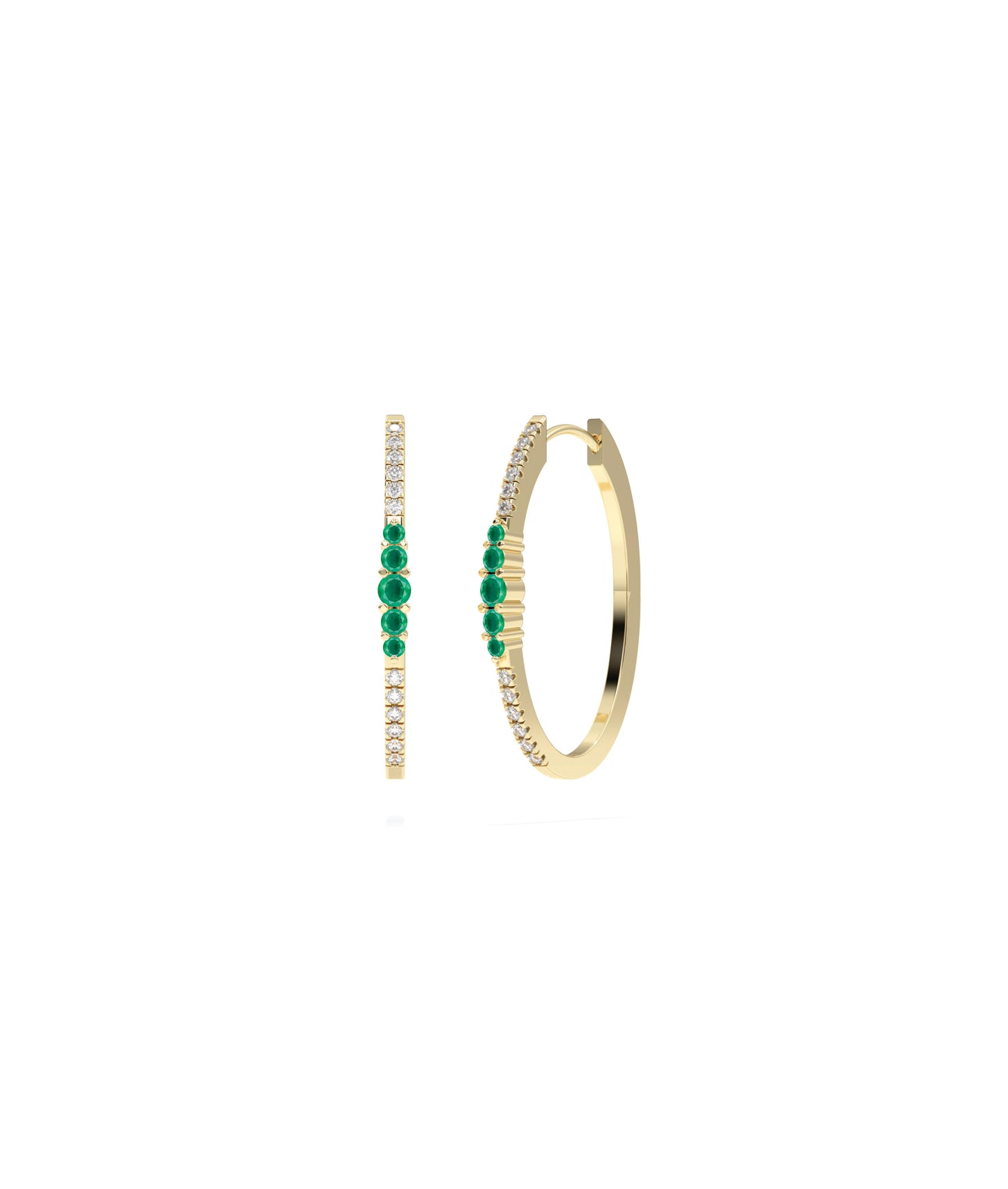 Birthstone Cluster Diamond Hoop Earring | Diamond Earrings For Women 