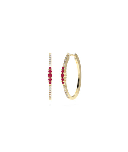 Birthstone Cluster Diamond Hoop Earring | Diamond Earrings For Women 