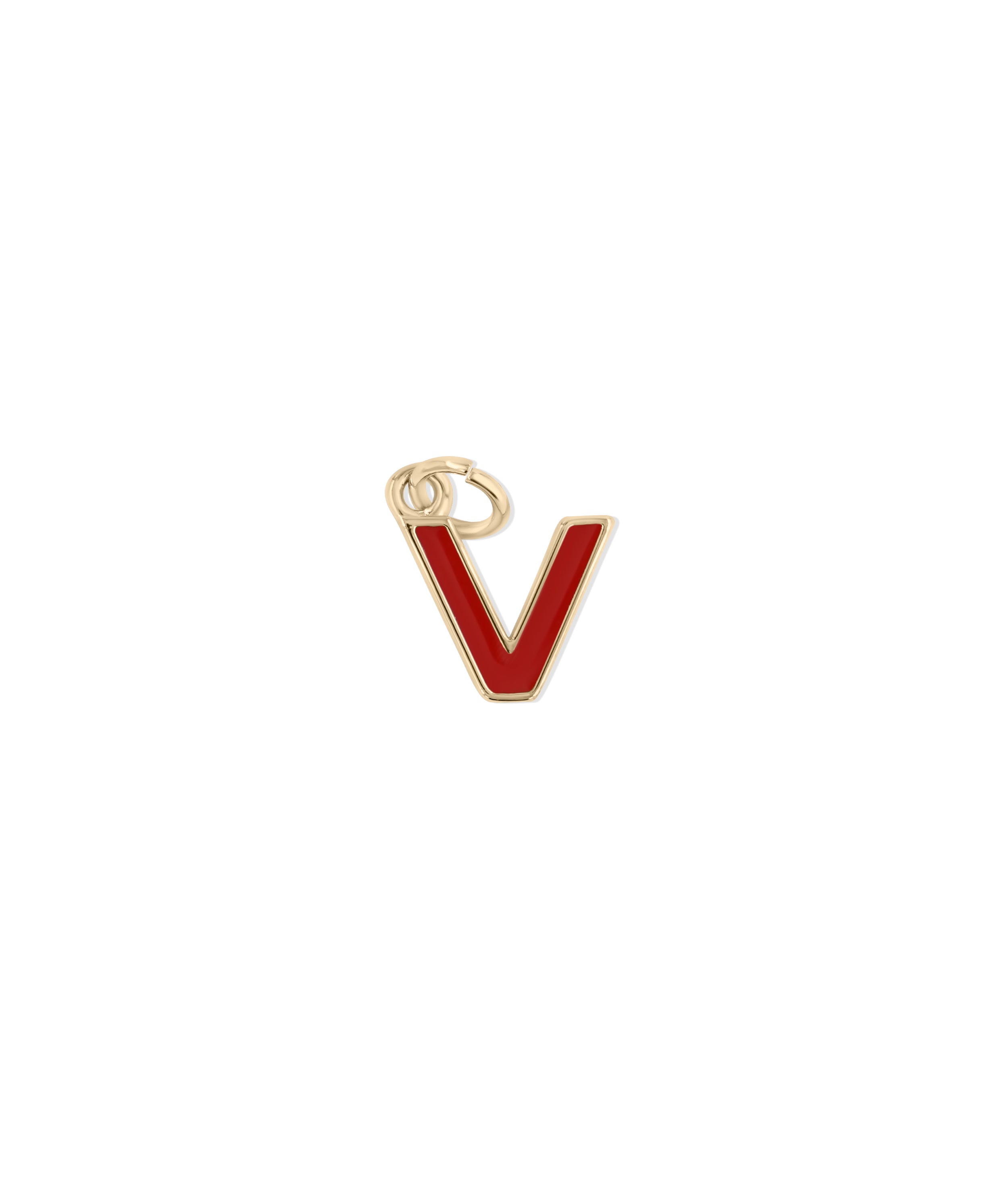 Enamel Letter Charm - 79e | Everyday 14K Gold Jewelry