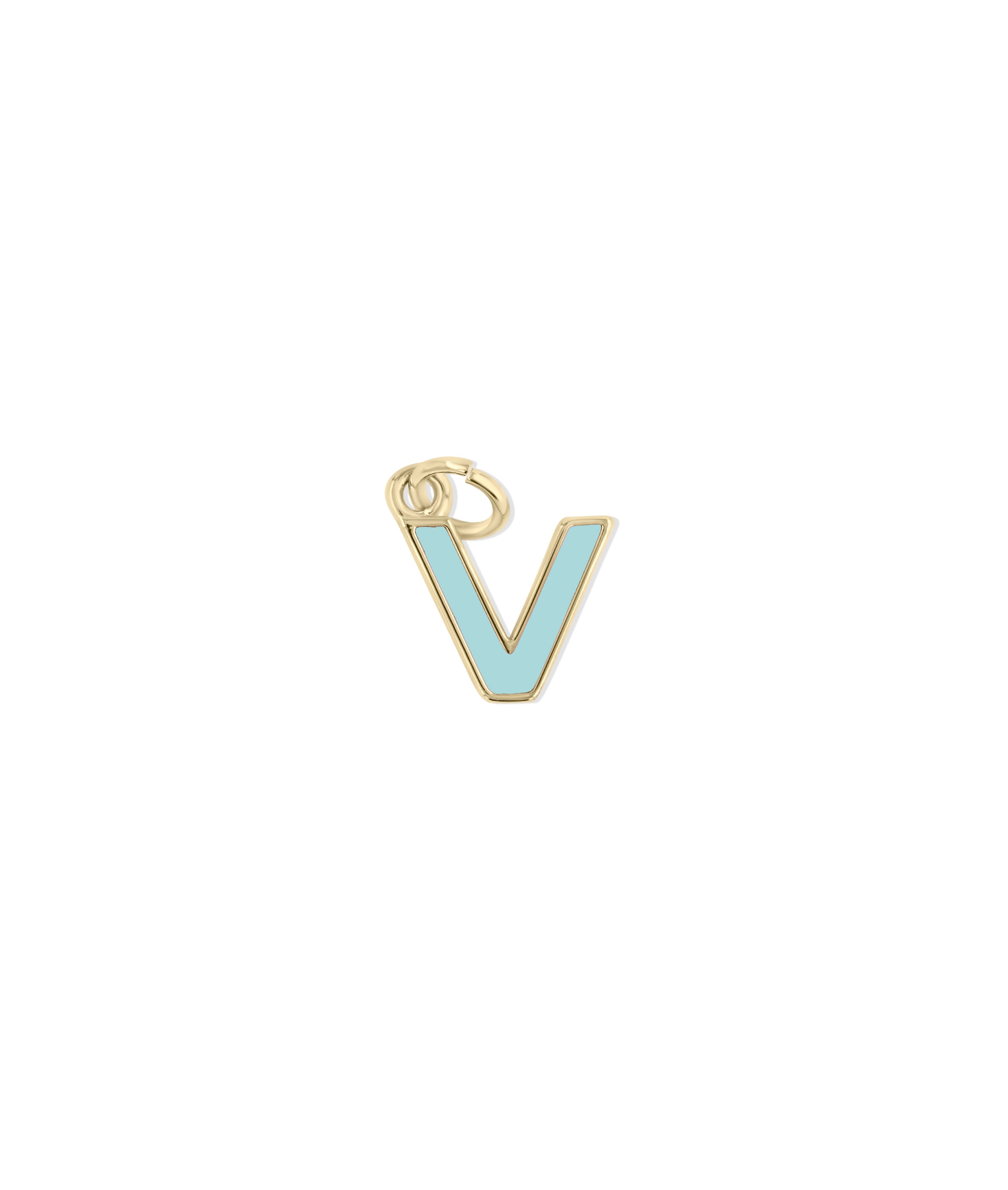 Enamel Letter Charm - 79e | Everyday 14K Gold Jewelry
