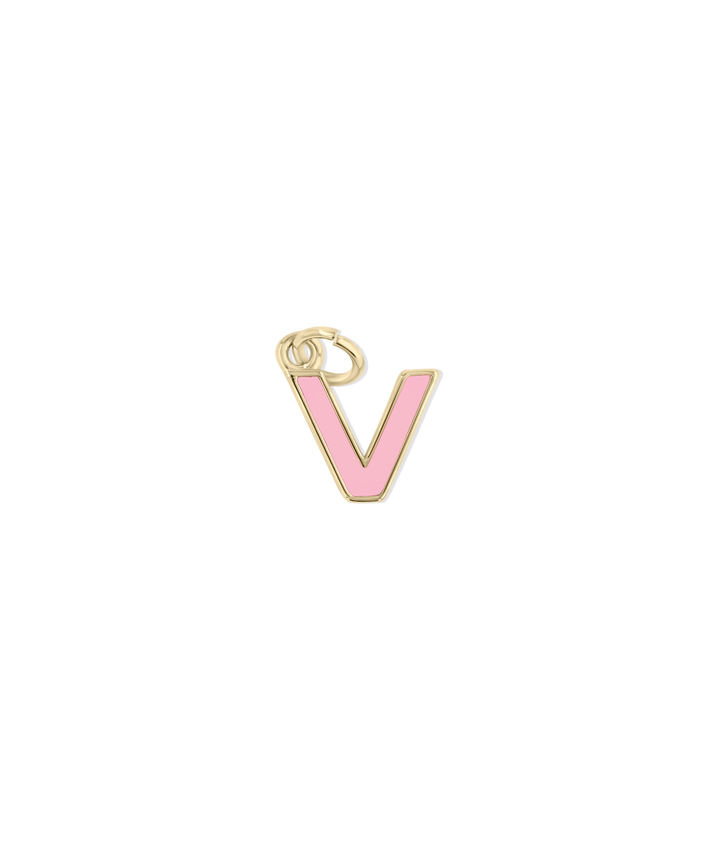 Enamel Letter Charm - 79e | Everyday 14K Gold Jewelry
