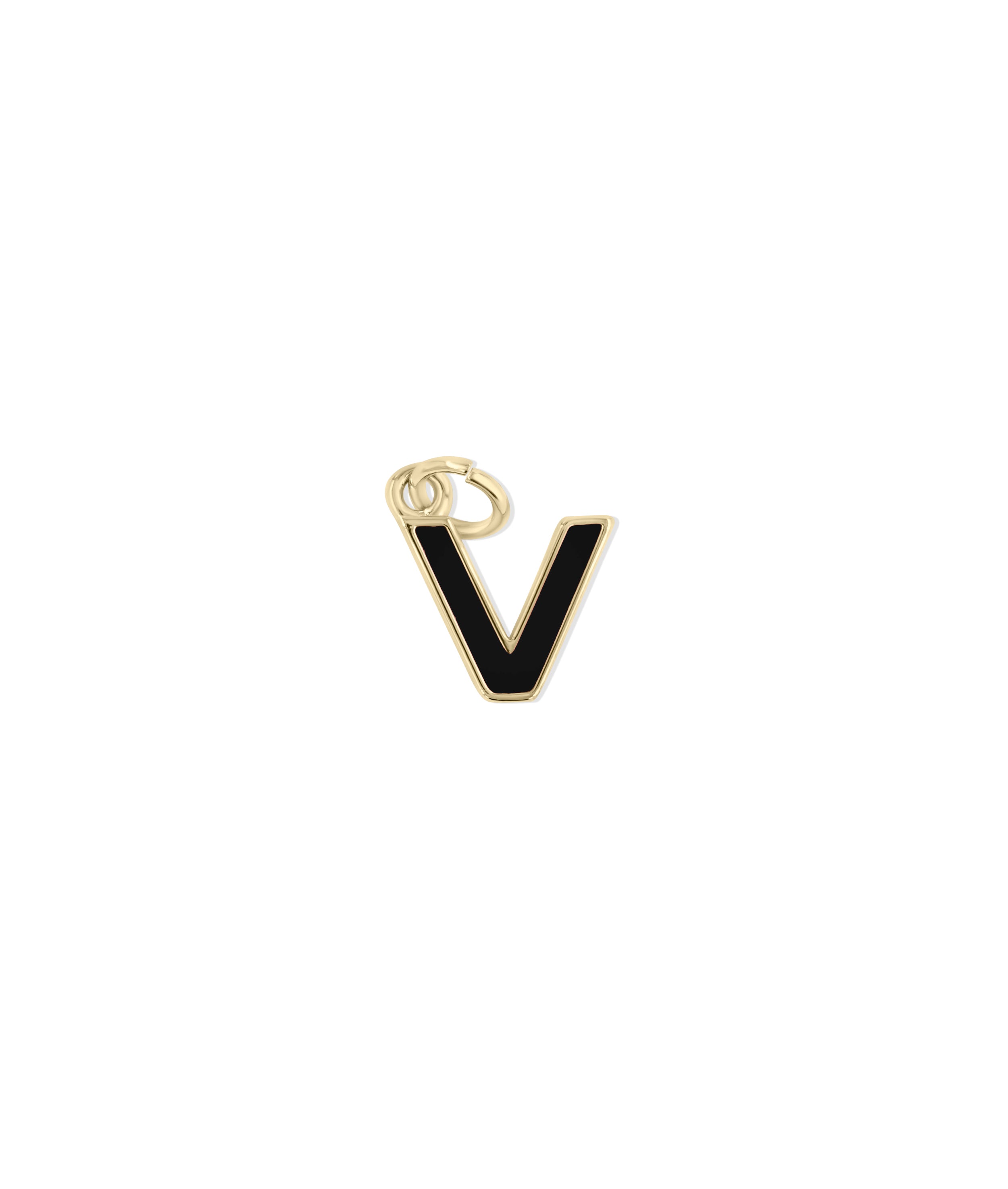 Enamel Letter Charm - 79e | Everyday 14K Gold Jewelry