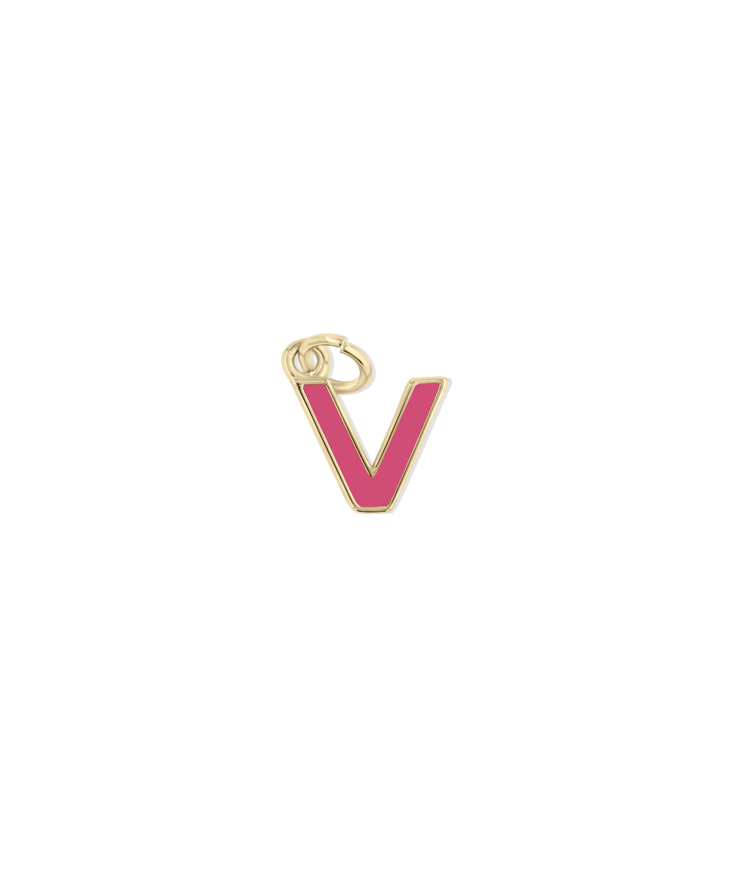Enamel Letter Charm - 79e | Everyday 14K Gold Jewelry