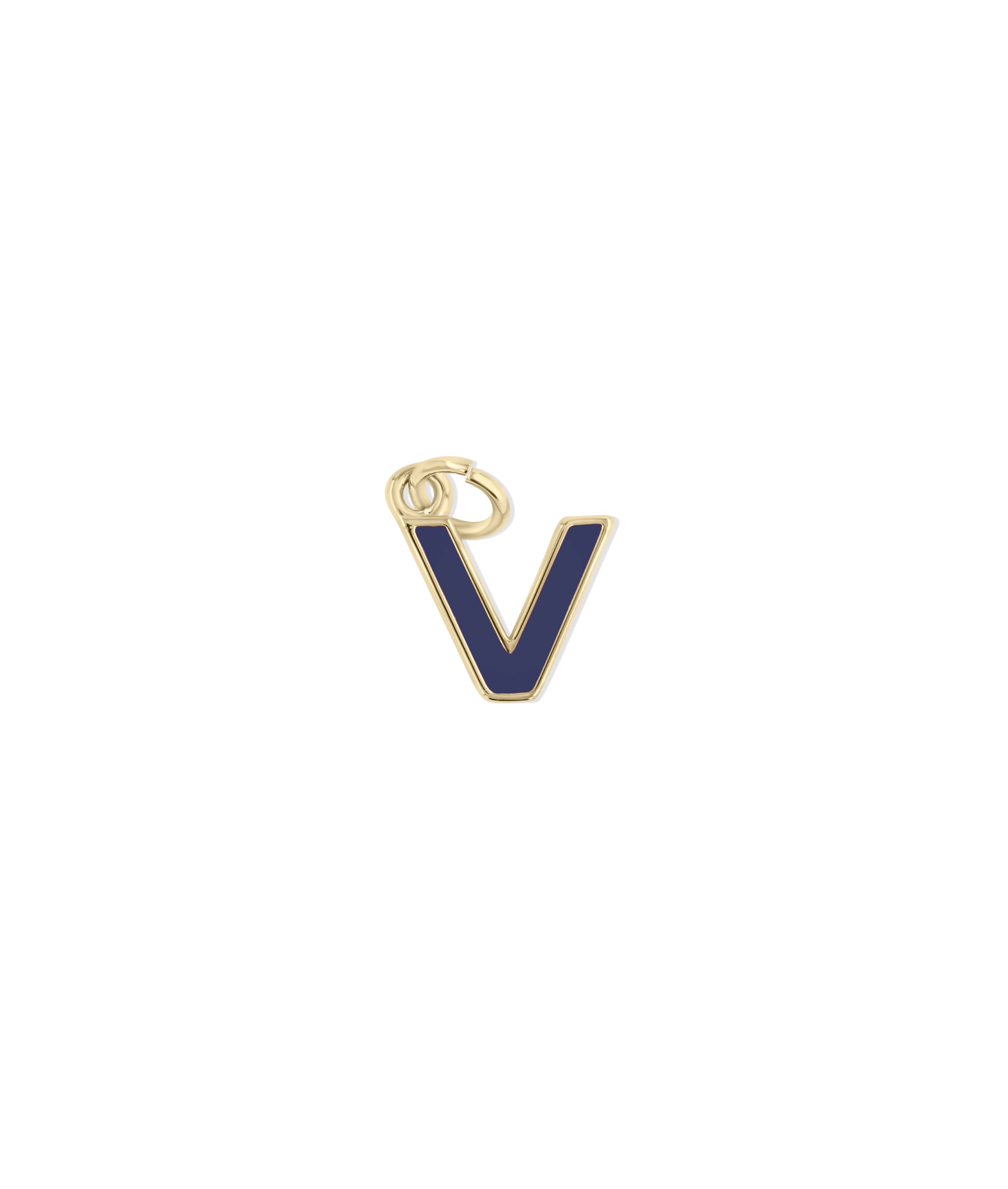 Enamel Letter Charm - 79e | Everyday 14K Gold Jewelry