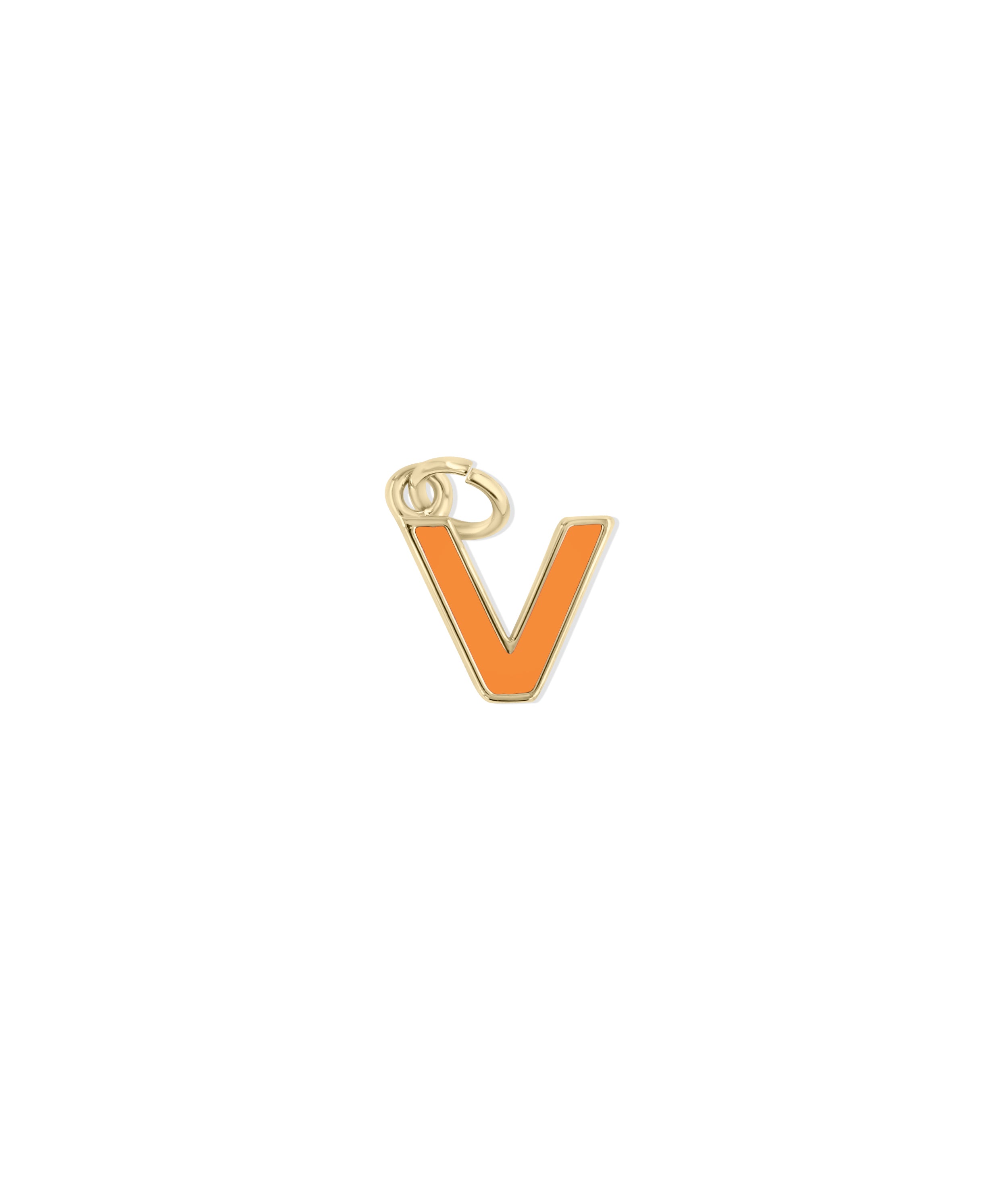 Enamel Letter Charm - 79e | Everyday 14K Gold Jewelry