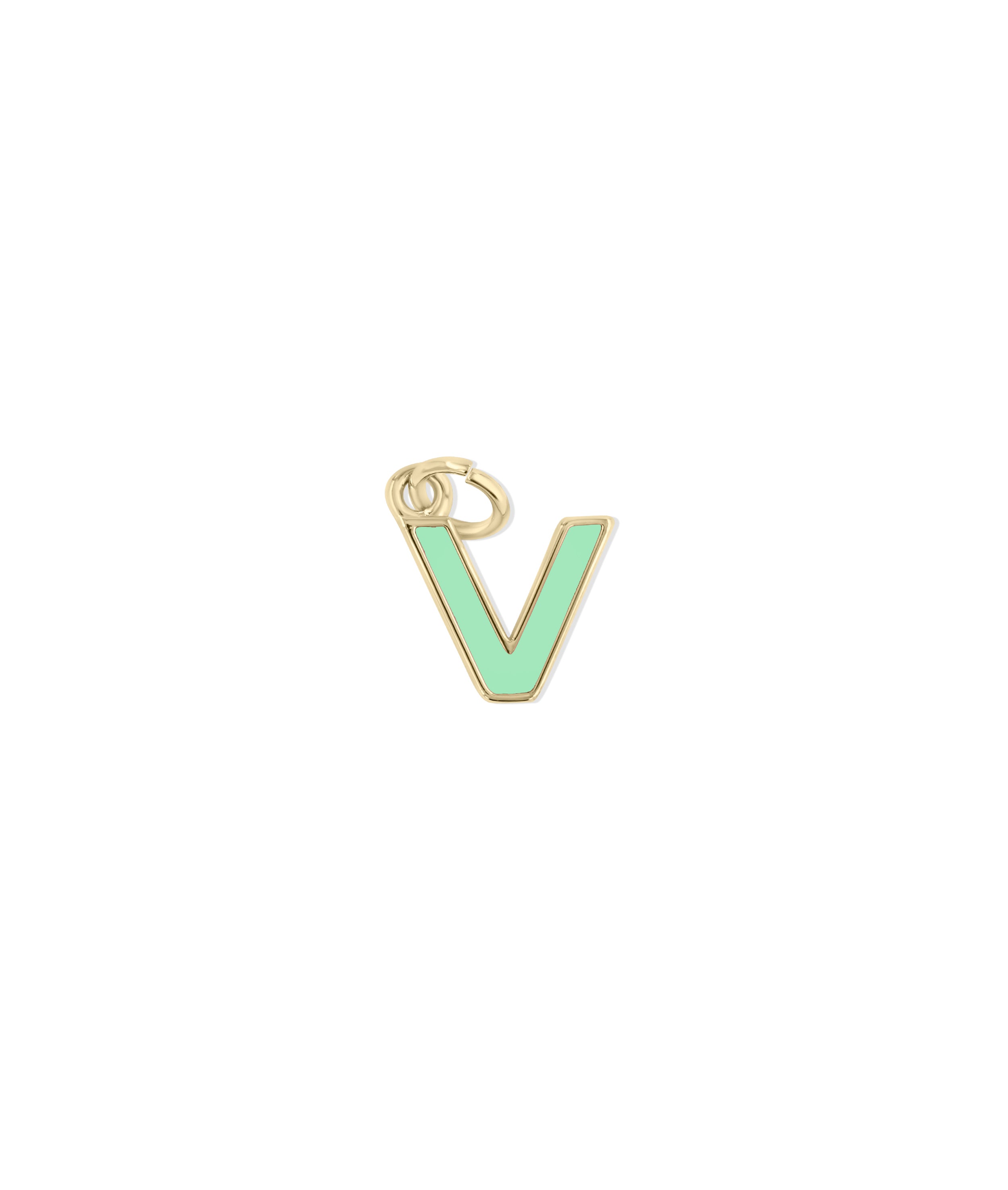 Enamel Letter Charm - 79e | Everyday 14K Gold Jewelry