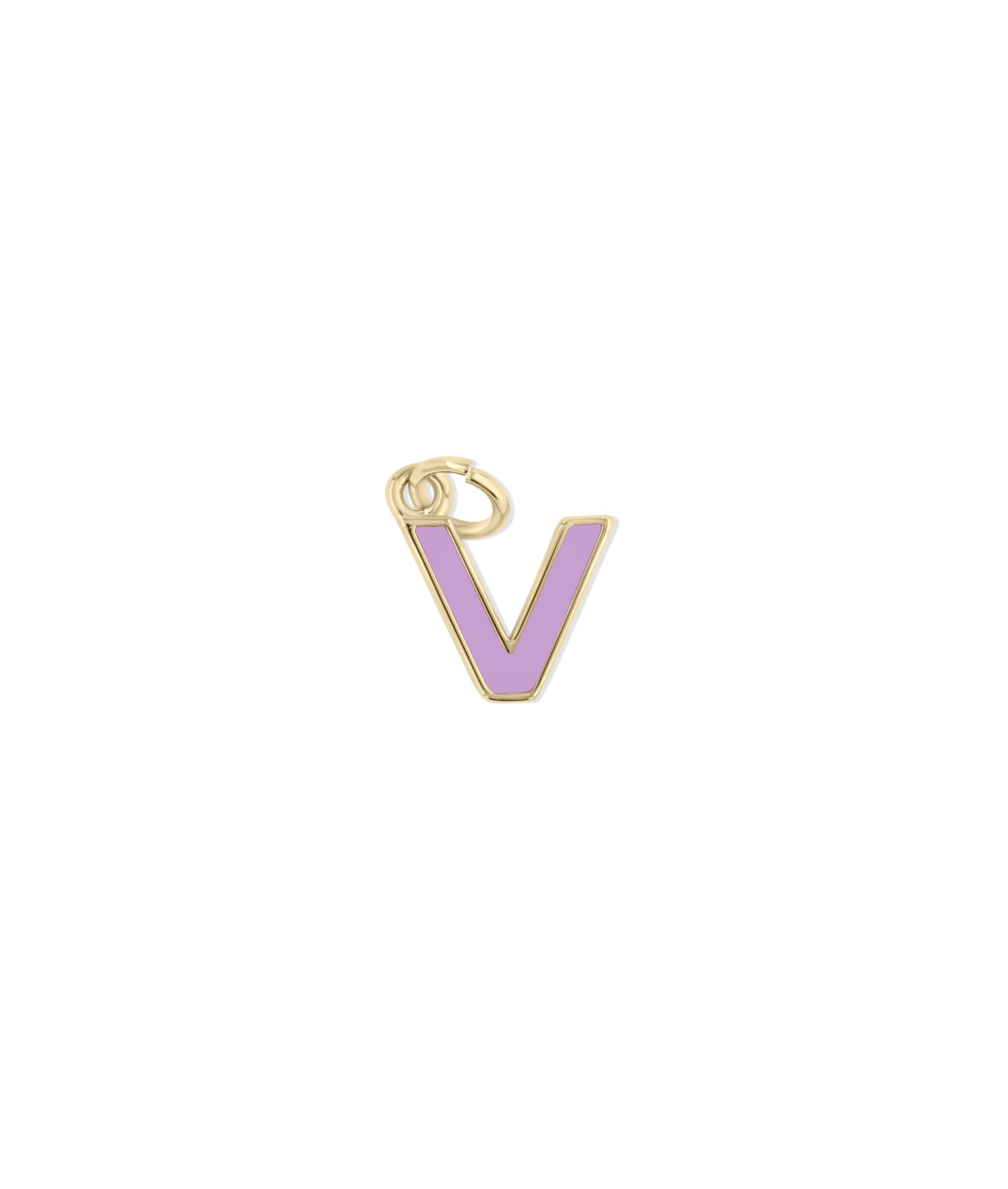 Enamel Letter Charm - 79e | Everyday 14K Gold Jewelry
