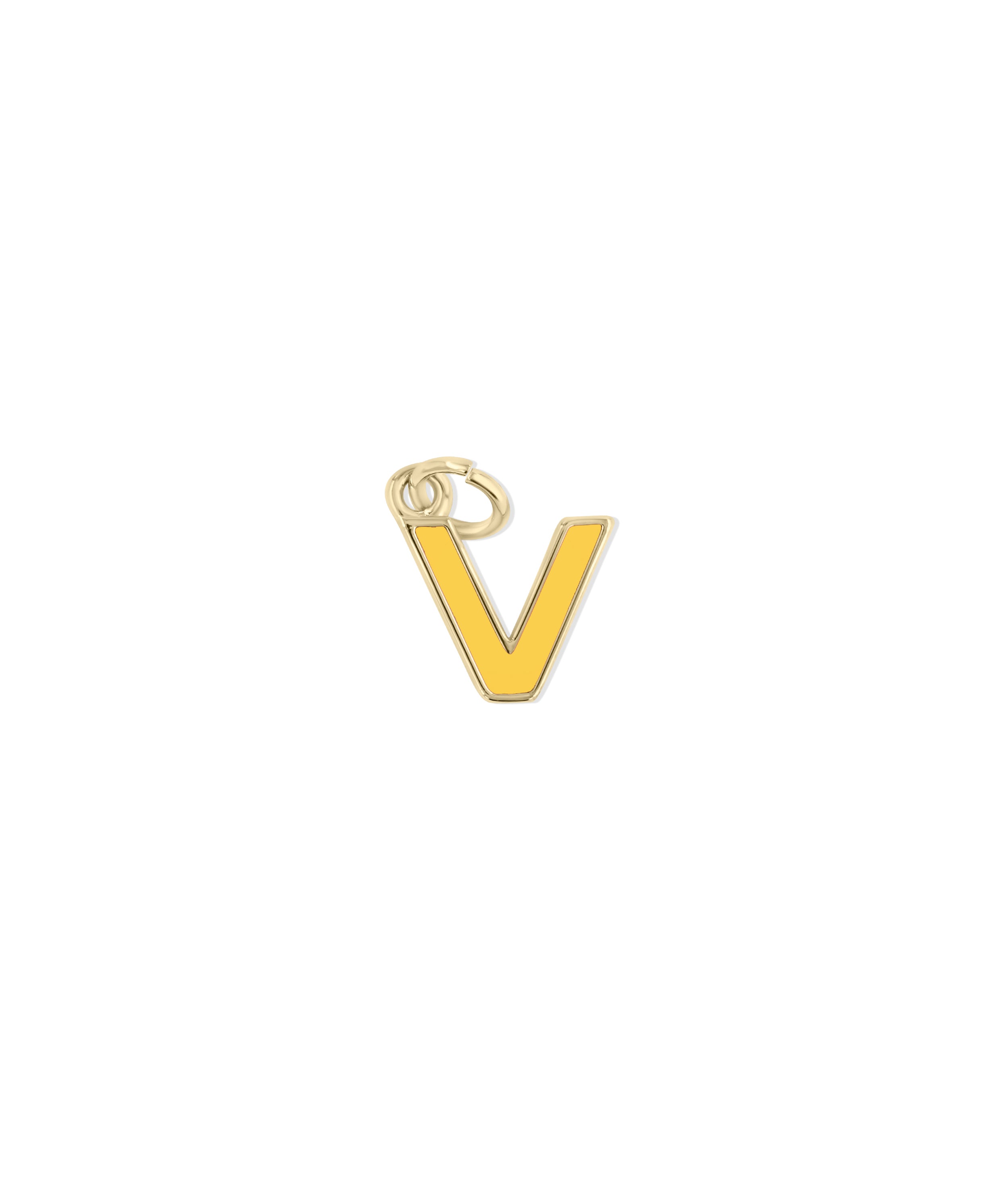 Enamel Letter Charm - 79e | Everyday 14K Gold Jewelry