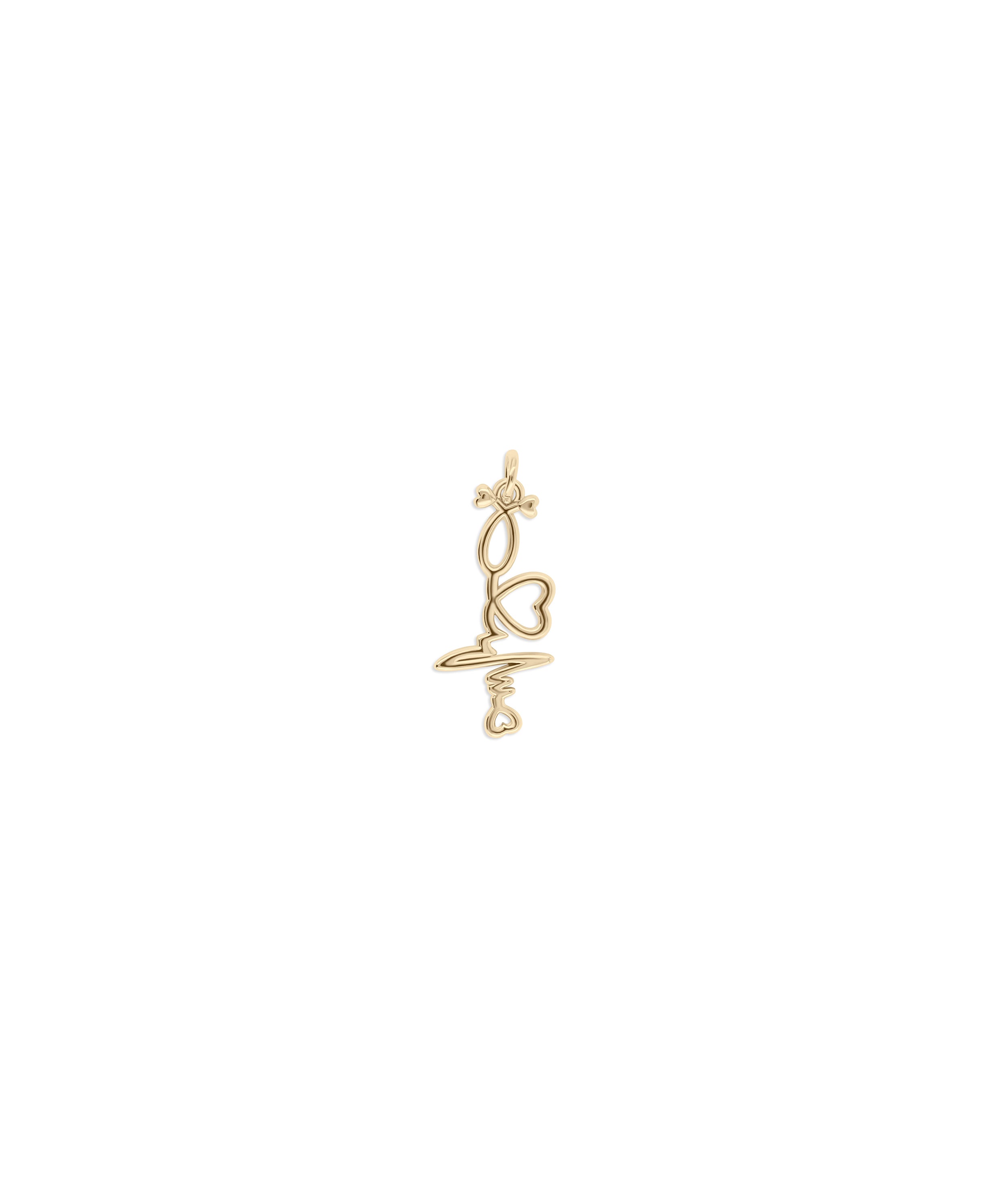 Heart Beat Gold Charm - 79e | Everyday 14K Gold Jewelry