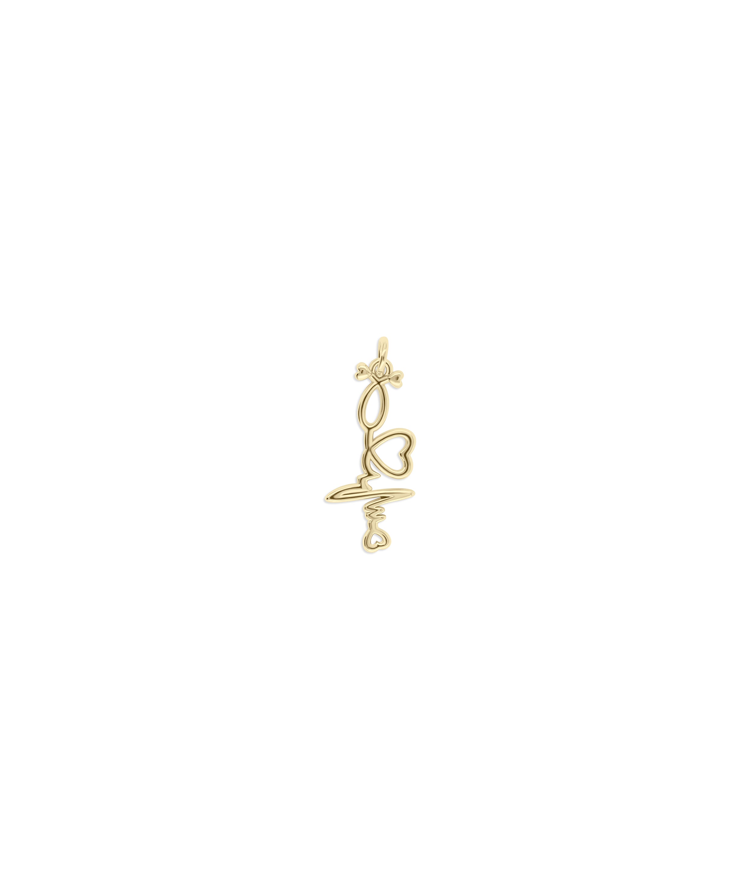Heart Beat Gold Charm - 79e | Everyday 14K Gold Jewelry