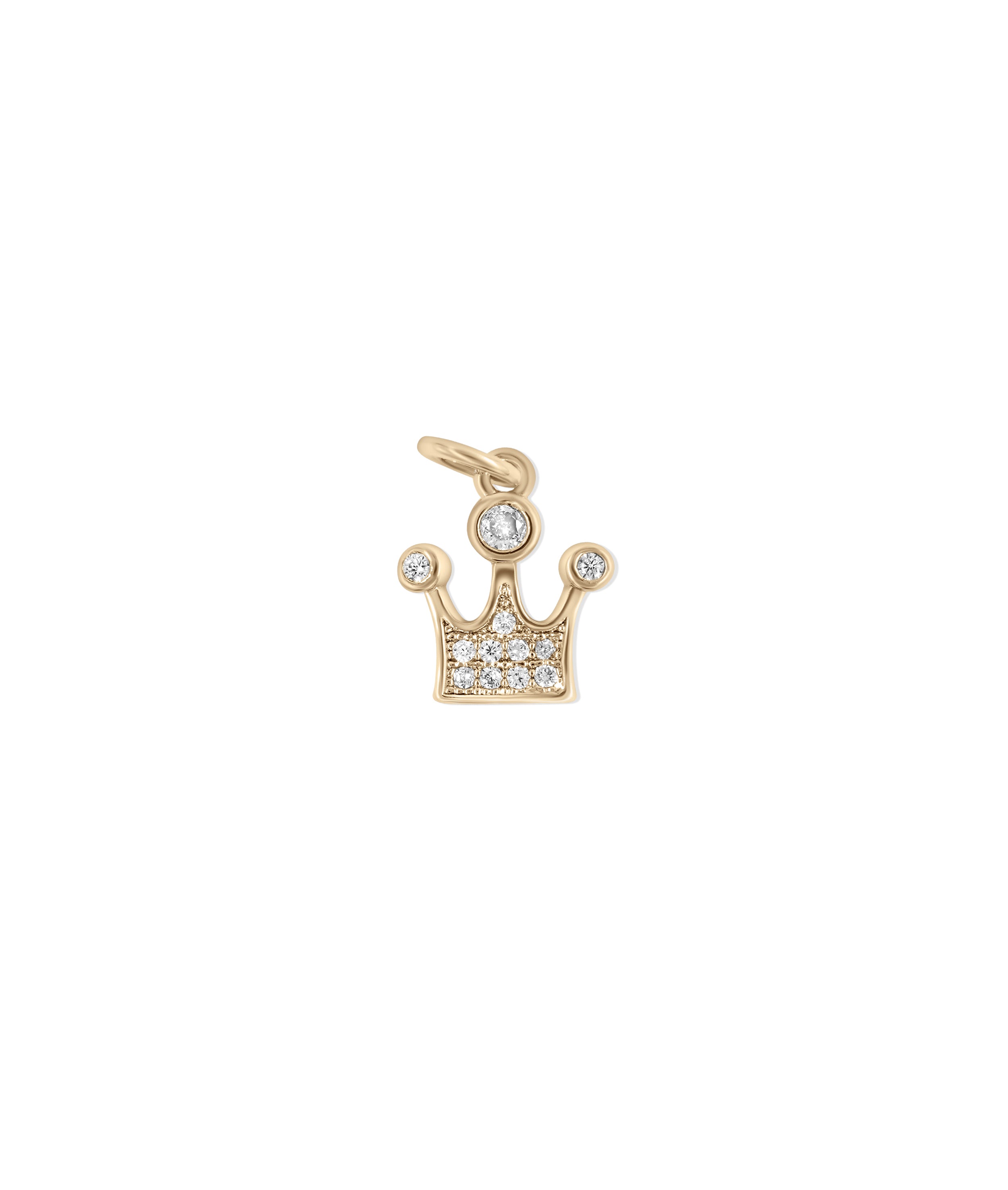 Diamond Crown Charm - 79e | Everyday 14K Gold Jewelry