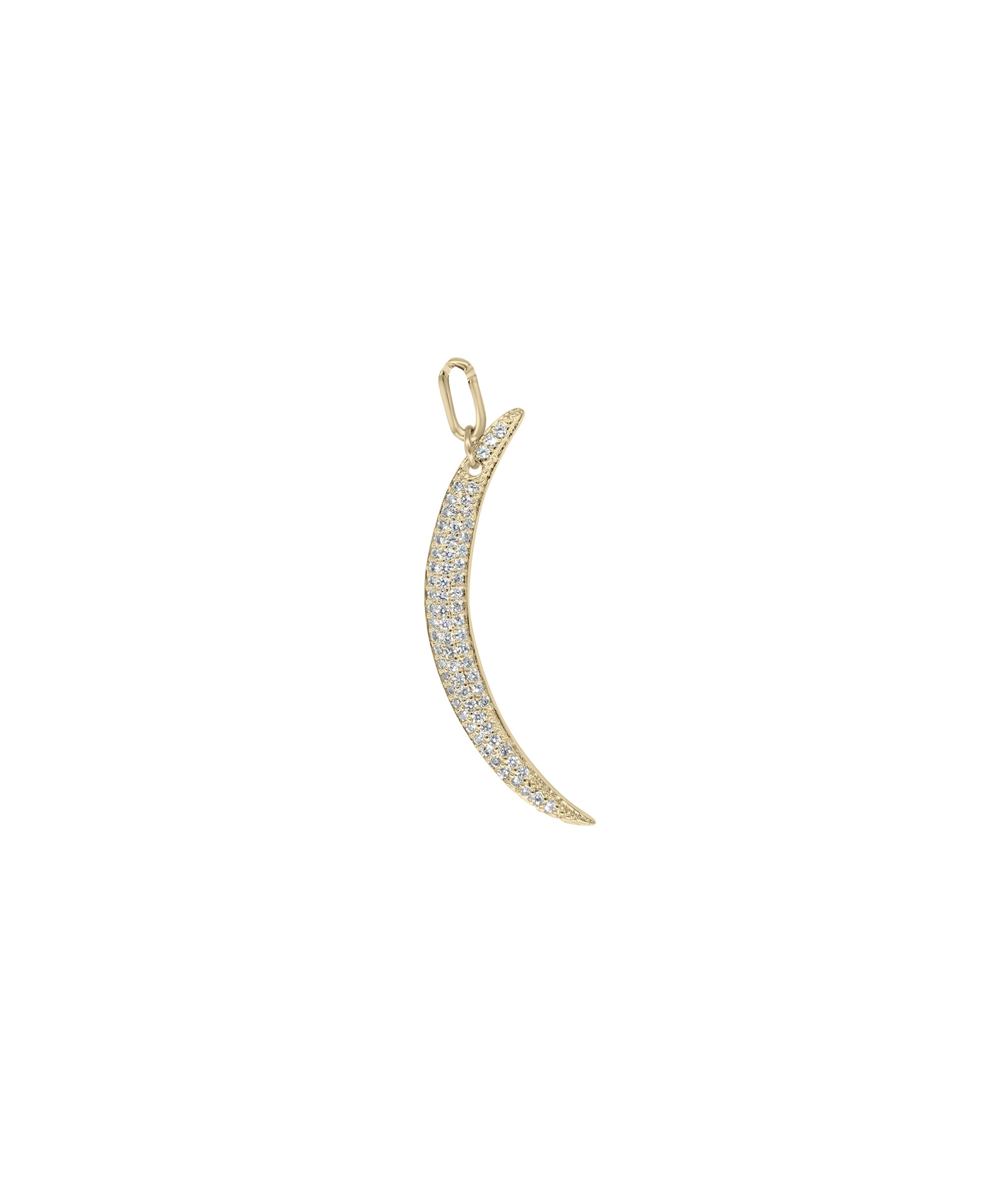 Crescent Diamond Charm - 79e | Everyday 14K Gold Jewelry