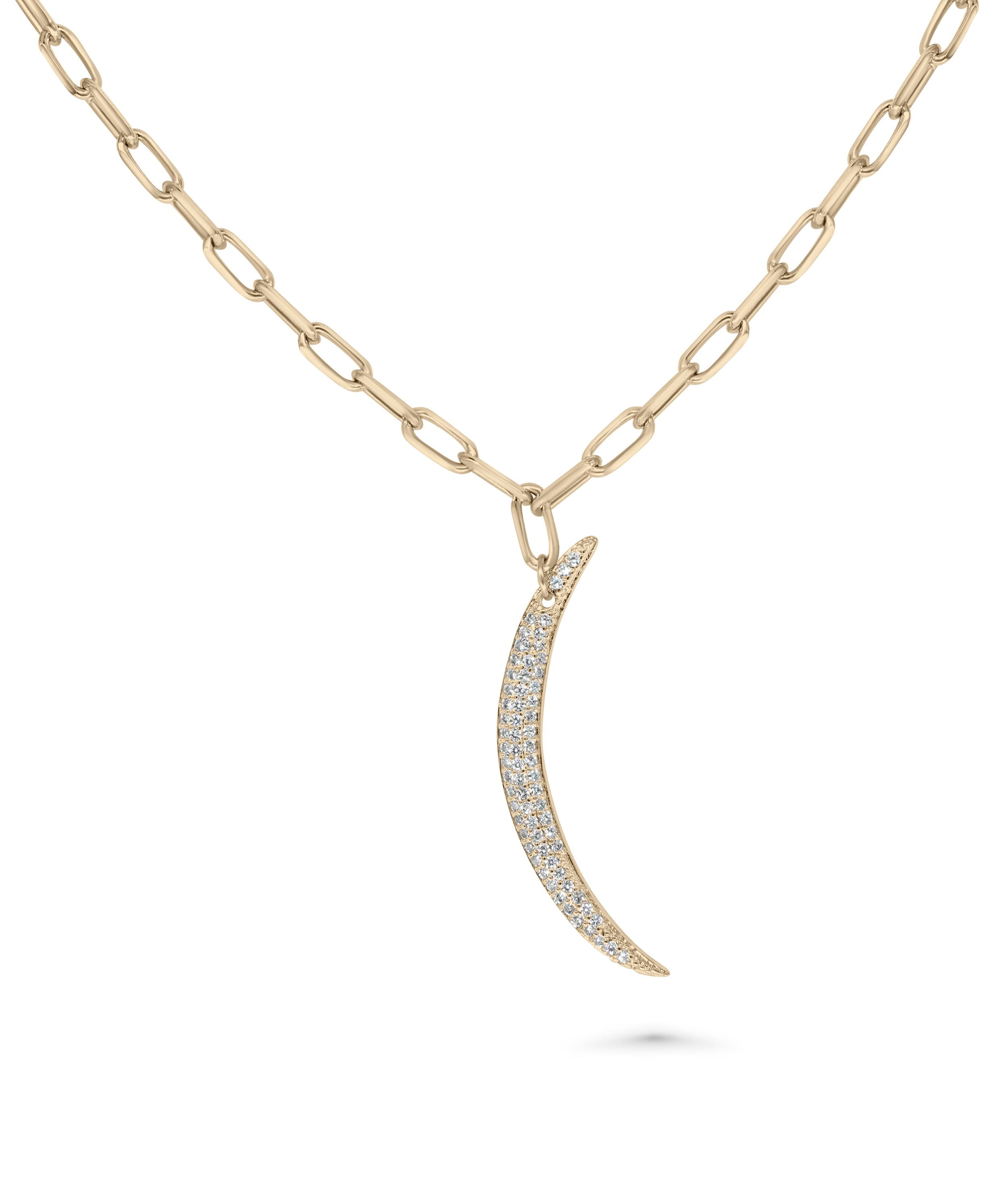 Crescent Diamond Charm - 79e | Everyday 14K Gold Jewelry