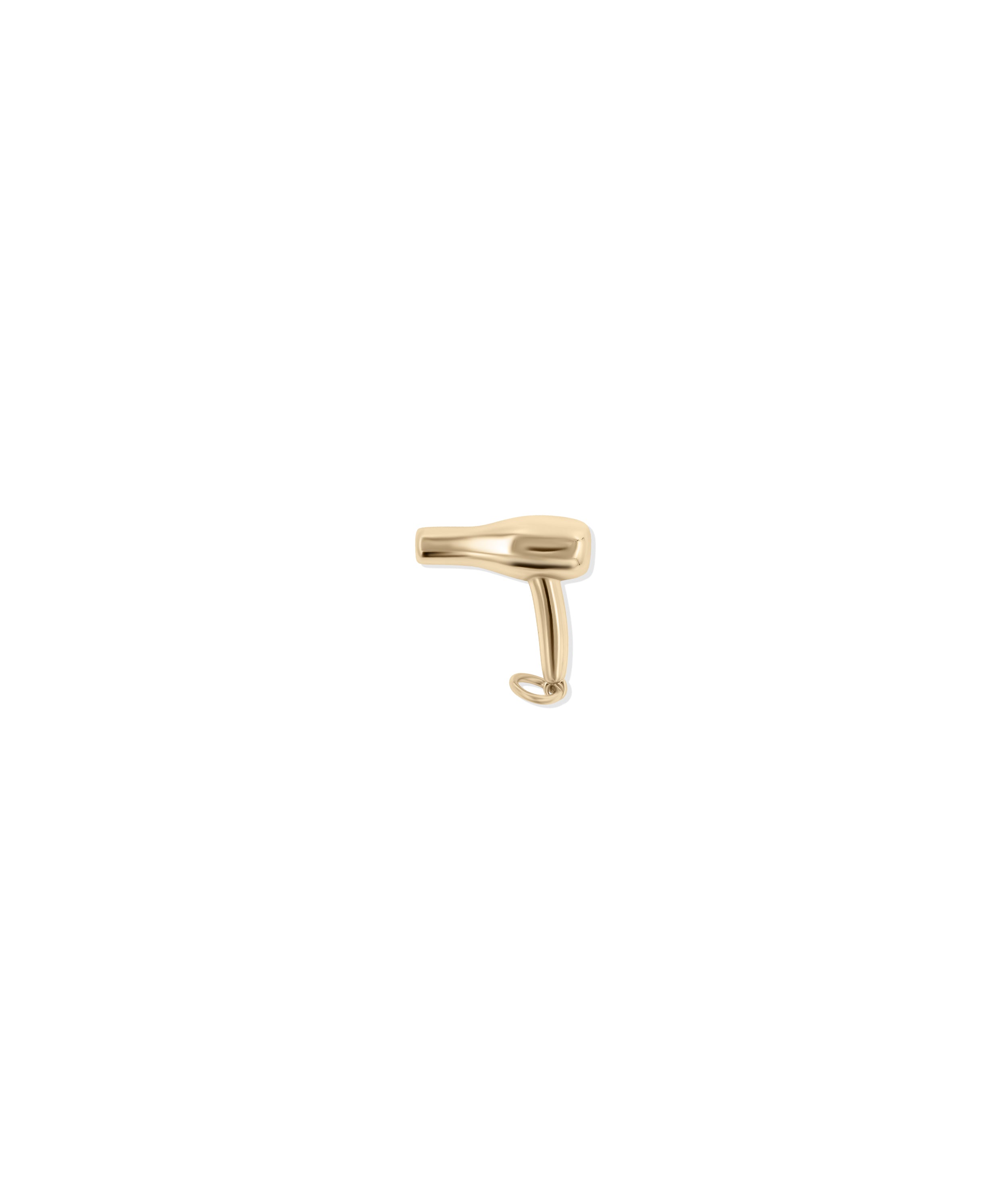 Gold Hair Dryer Charm - 79e | Everyday 14K Gold Jewelry