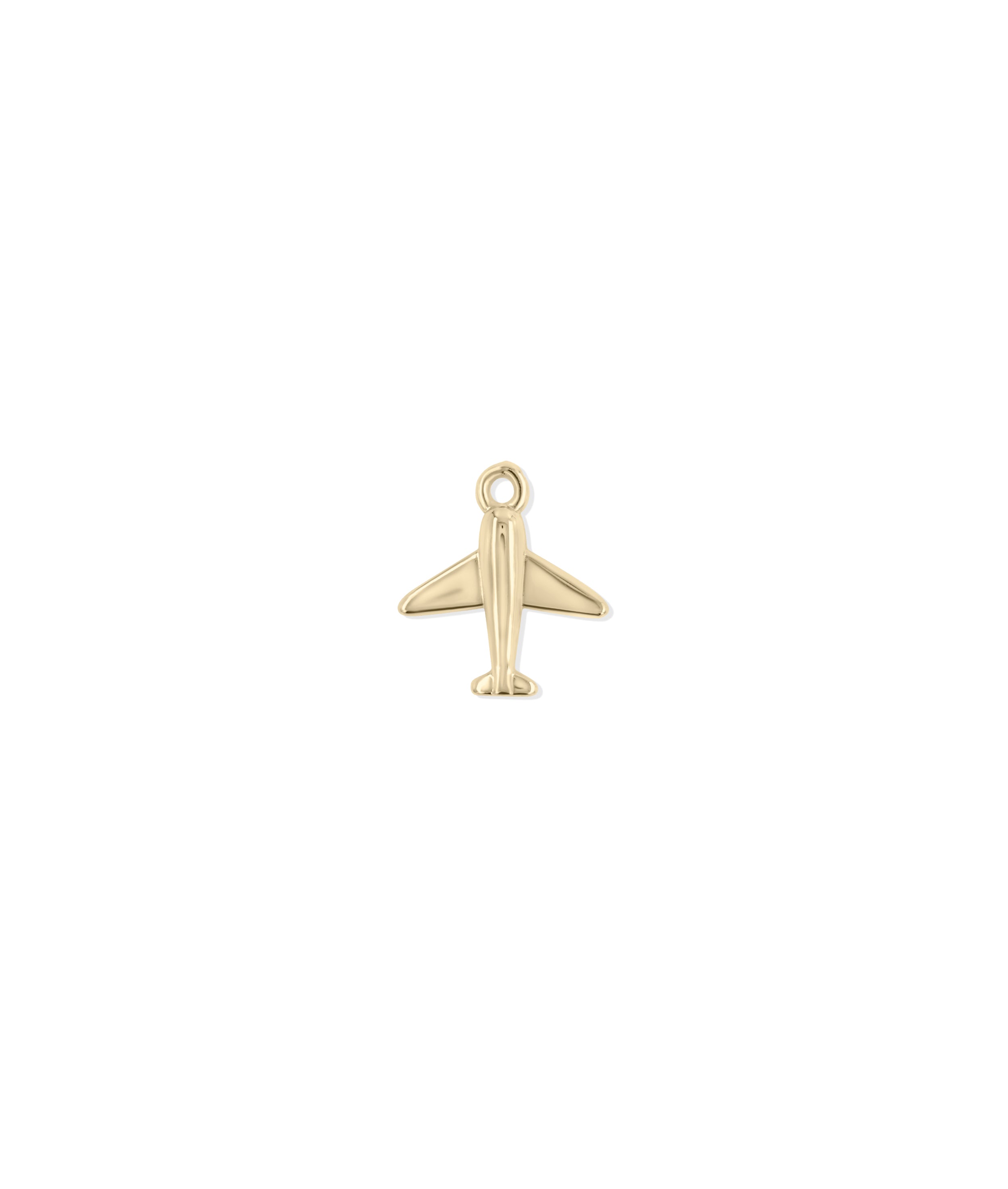 Gold Airplane Charm - 79e | Everyday 14K Gold Jewelry