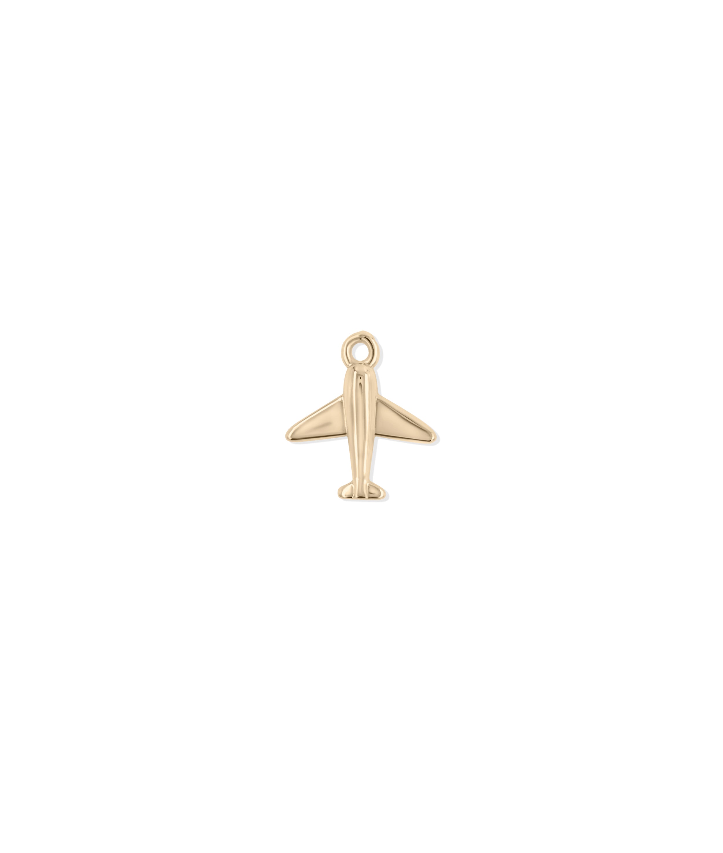 Gold Airplane Charm - 79e | Everyday 14K Gold Jewelry
