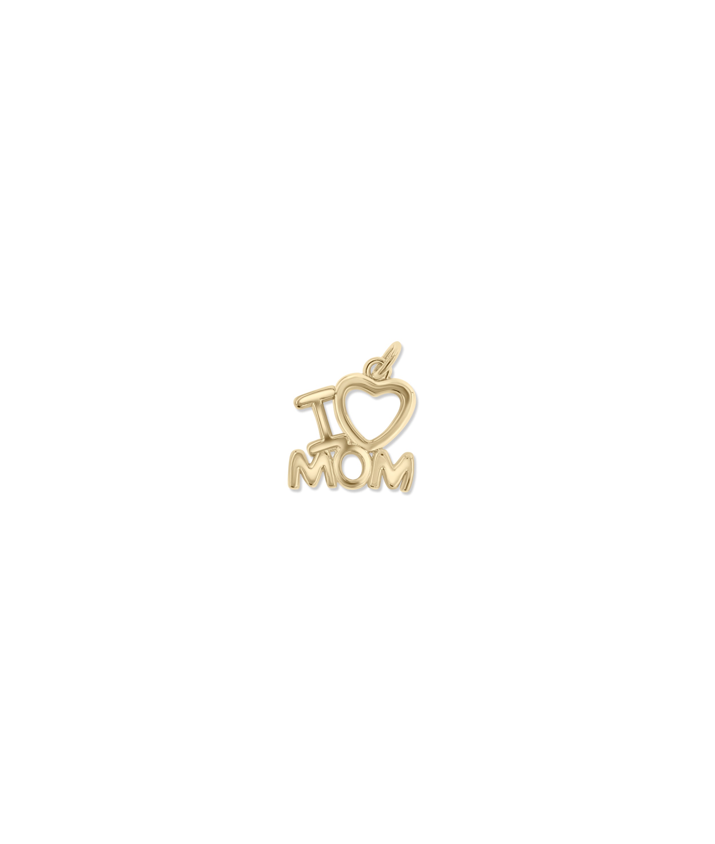 I LOVE MOM Gold Charm - 79e | Everyday 14K Gold Jewelry