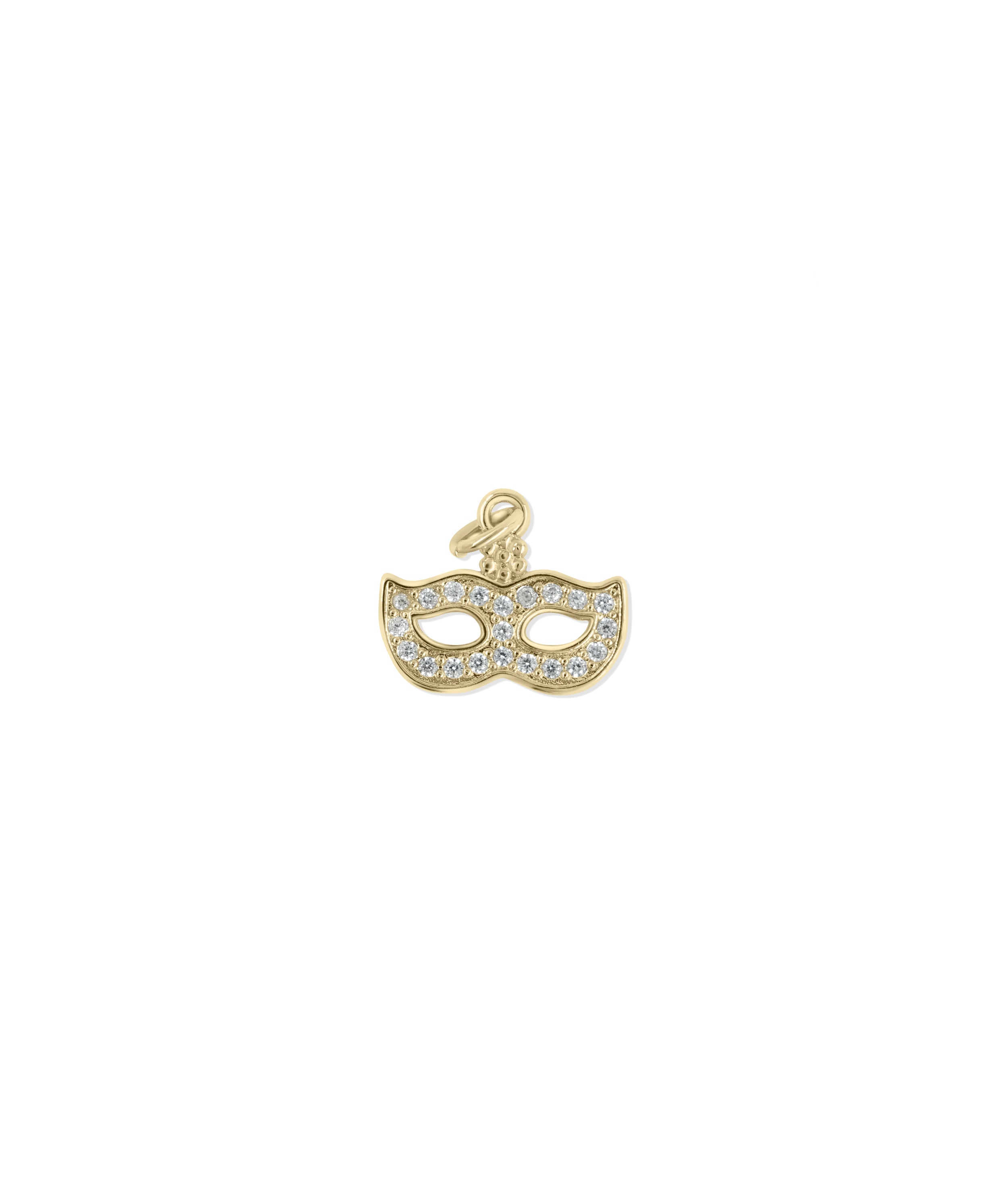 Diamond Pave Mask Charm - 79e | Everyday 14K Gold Jewelry
