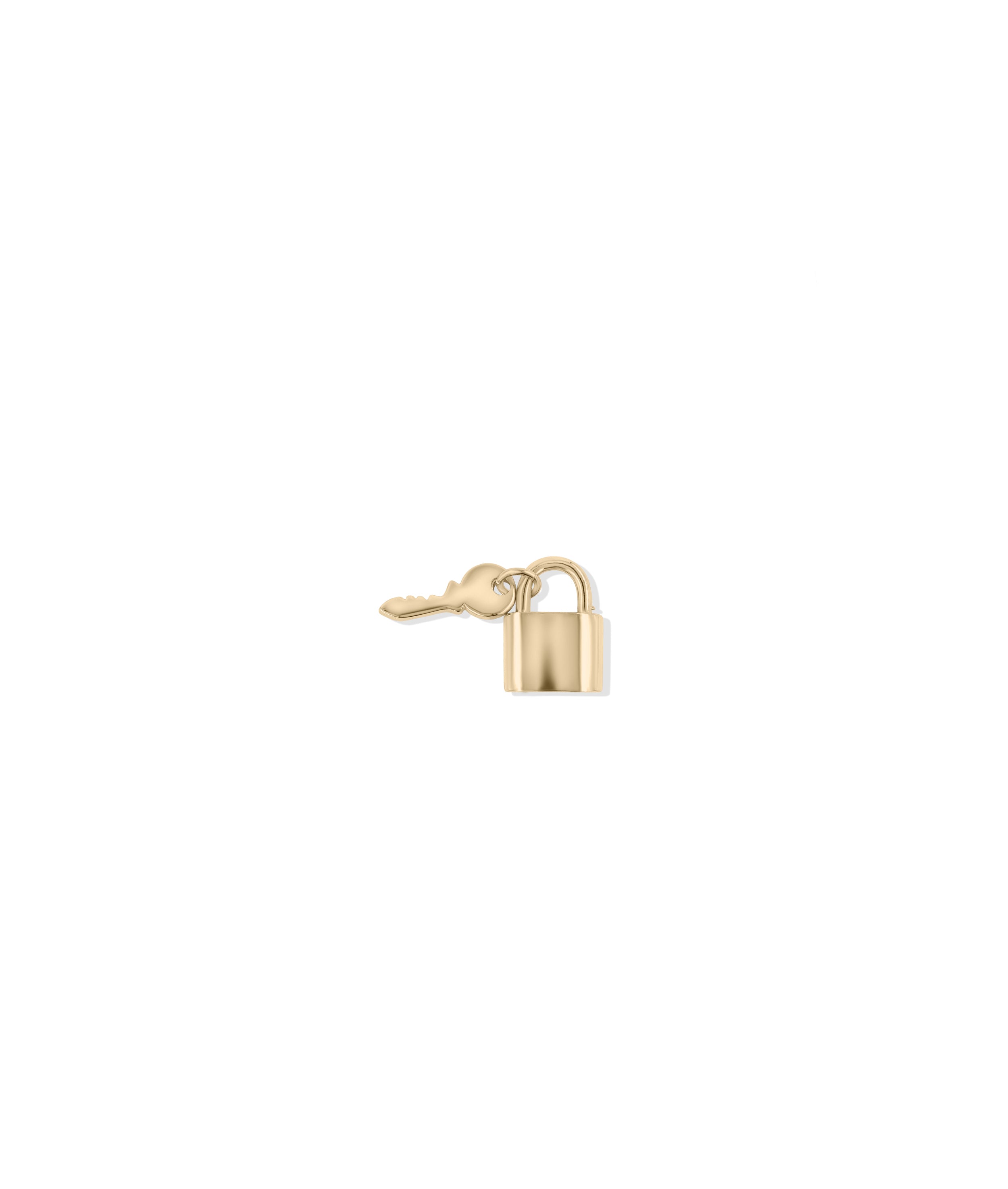 Lock and Key Gold Charm - 79e | Everyday 14K Gold Jewelry