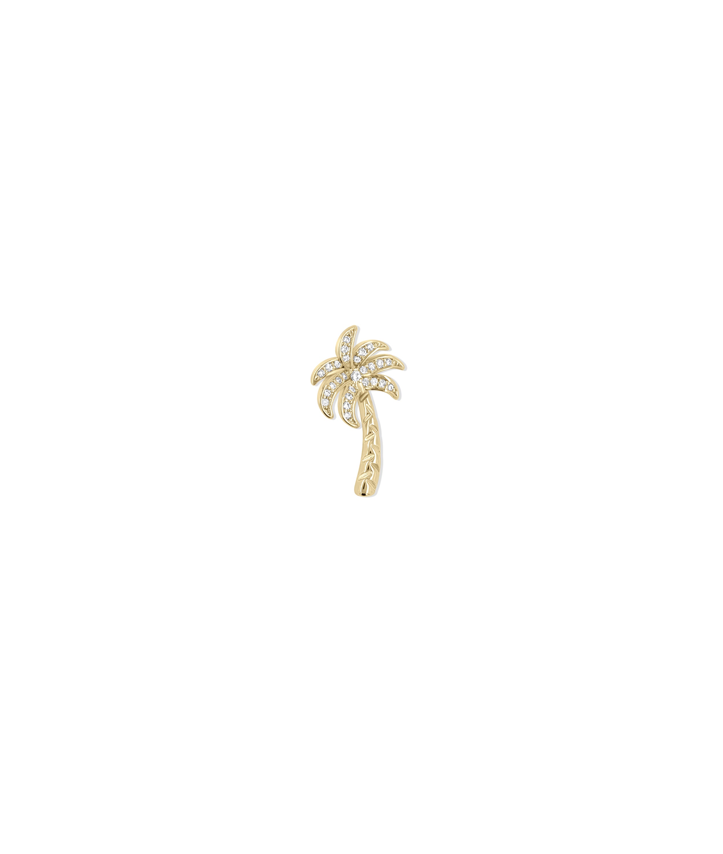 Palm Tree Diamond Charm - 79e | Everyday 14K Gold Jewelry
