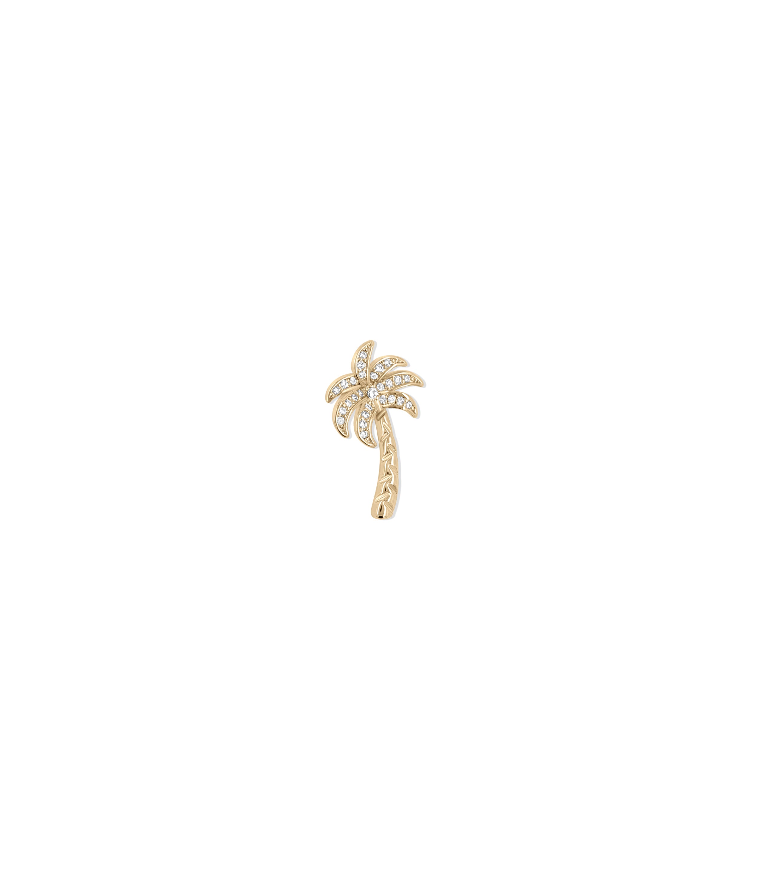 Palm Tree Diamond Charm - 79e | Everyday 14K Gold Jewelry