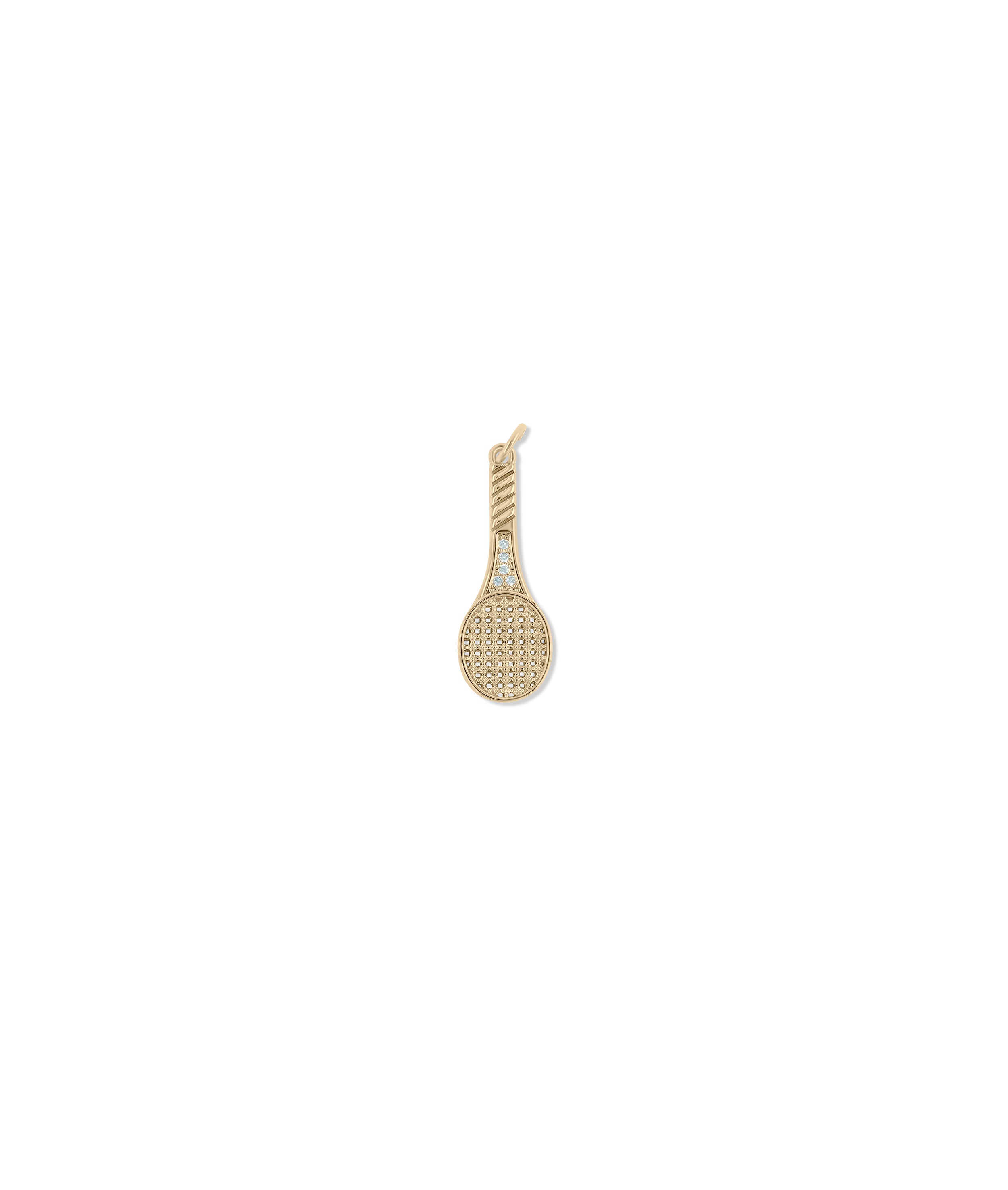 Tennis Racket Charm - 79e | Everyday 14K Gold Jewelry