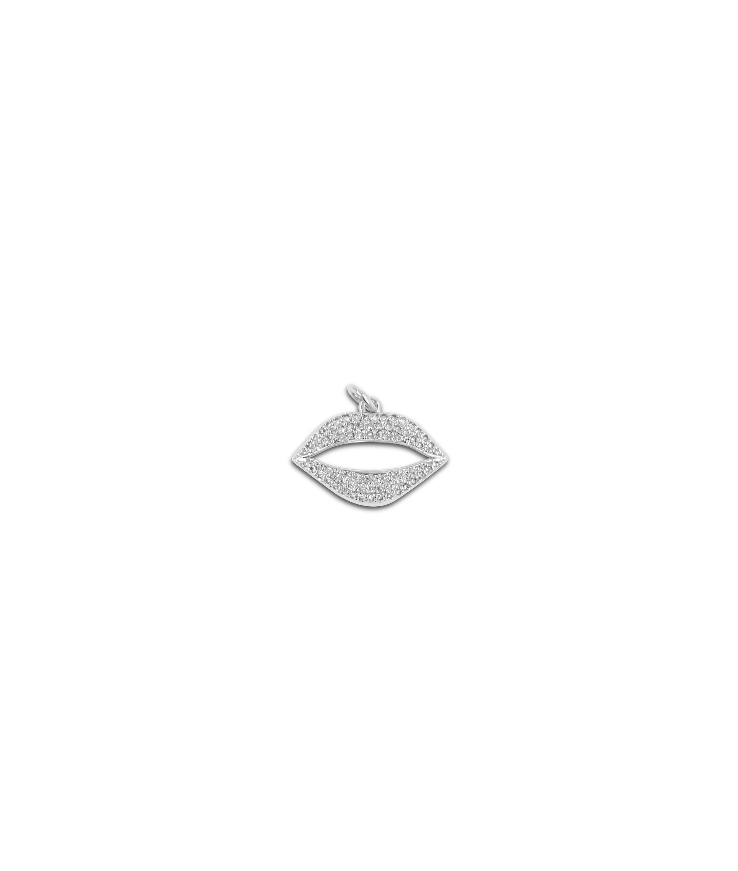 Diamond Pave Lip Charm - 79e | Everyday 14K Gold Jewelry