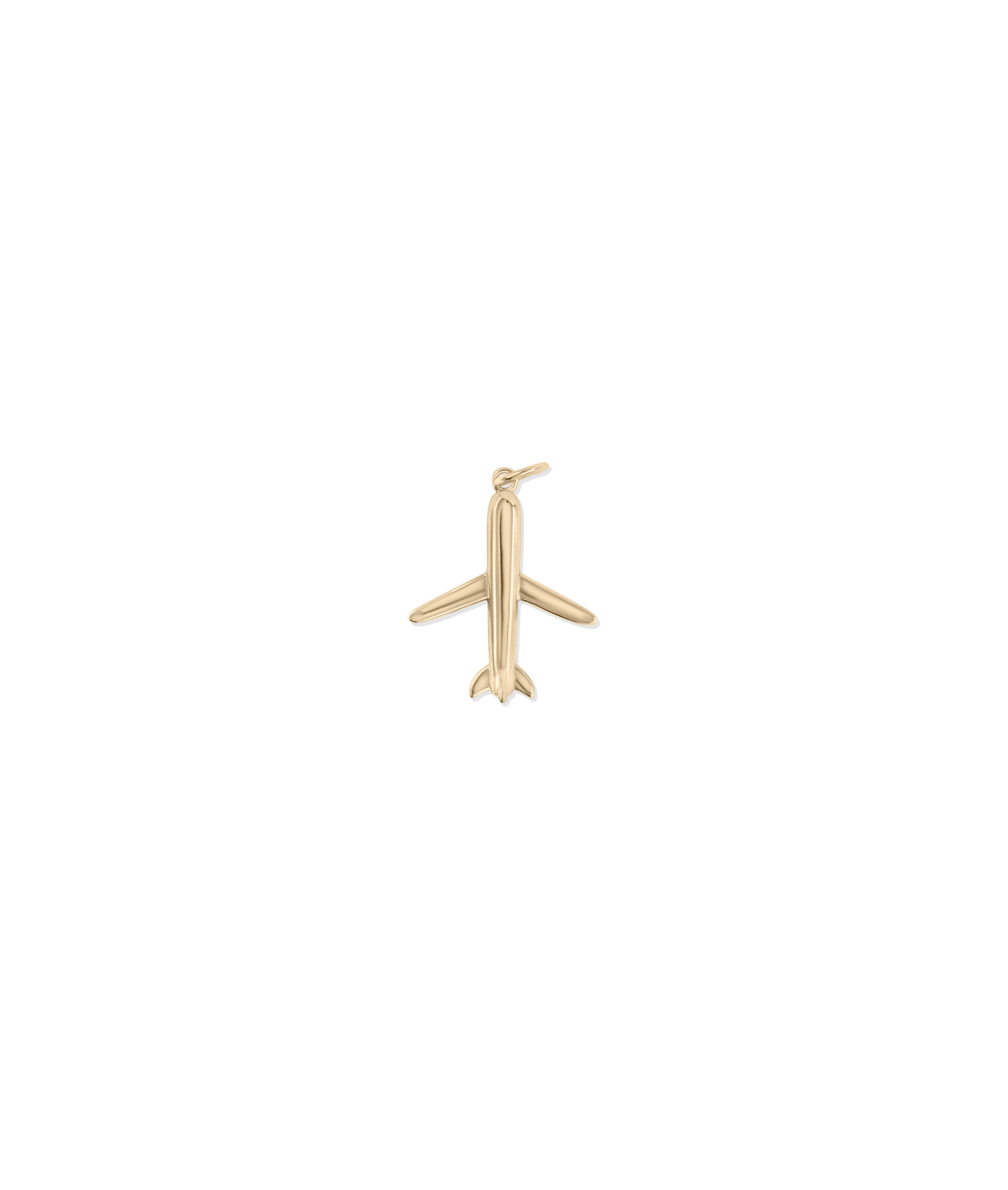 Gold Airplane Charm - 79e | Everyday 14K Gold Jewelry