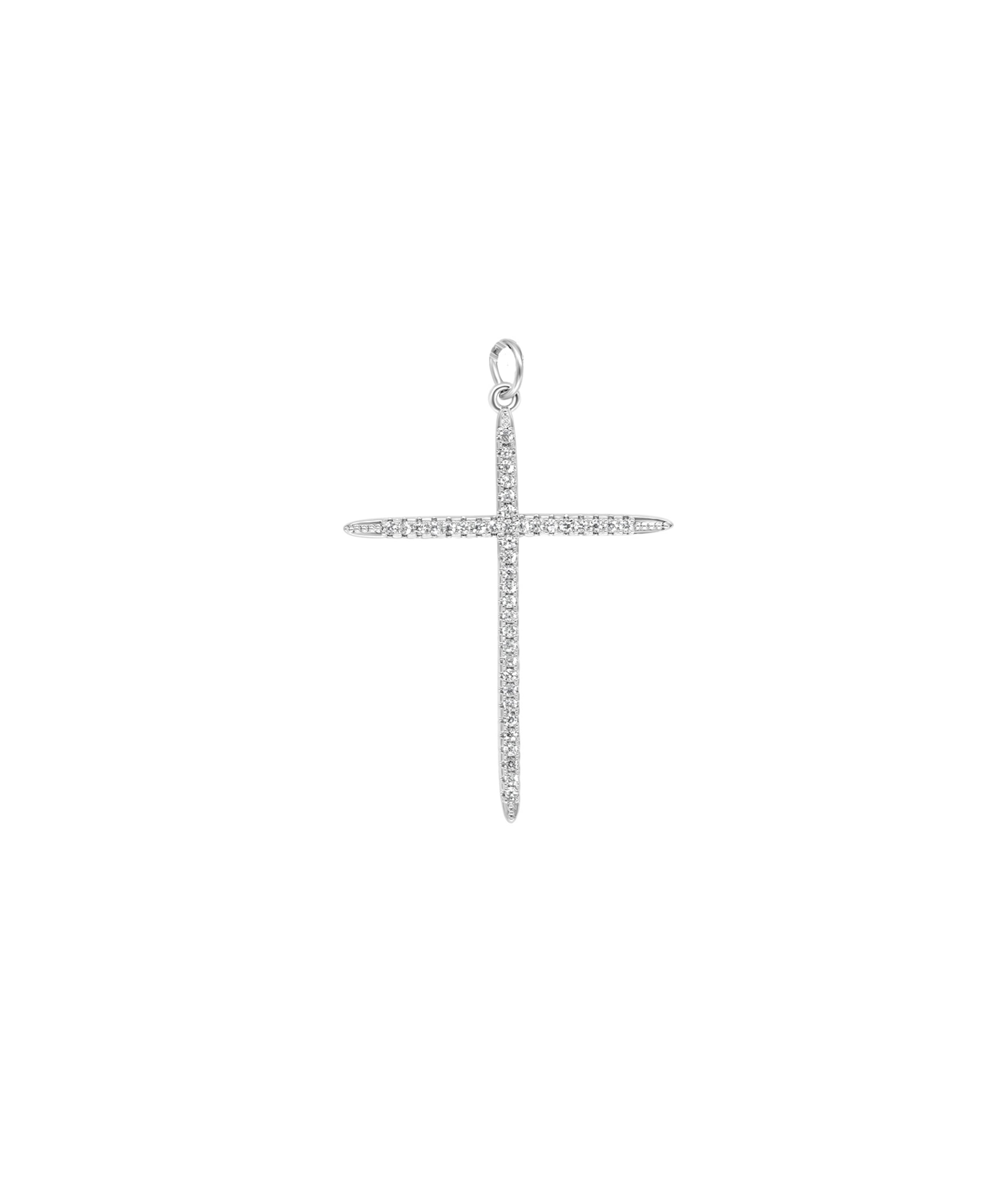 Diamond Cross Charm - 79e | Everyday 14K Gold Jewelry
