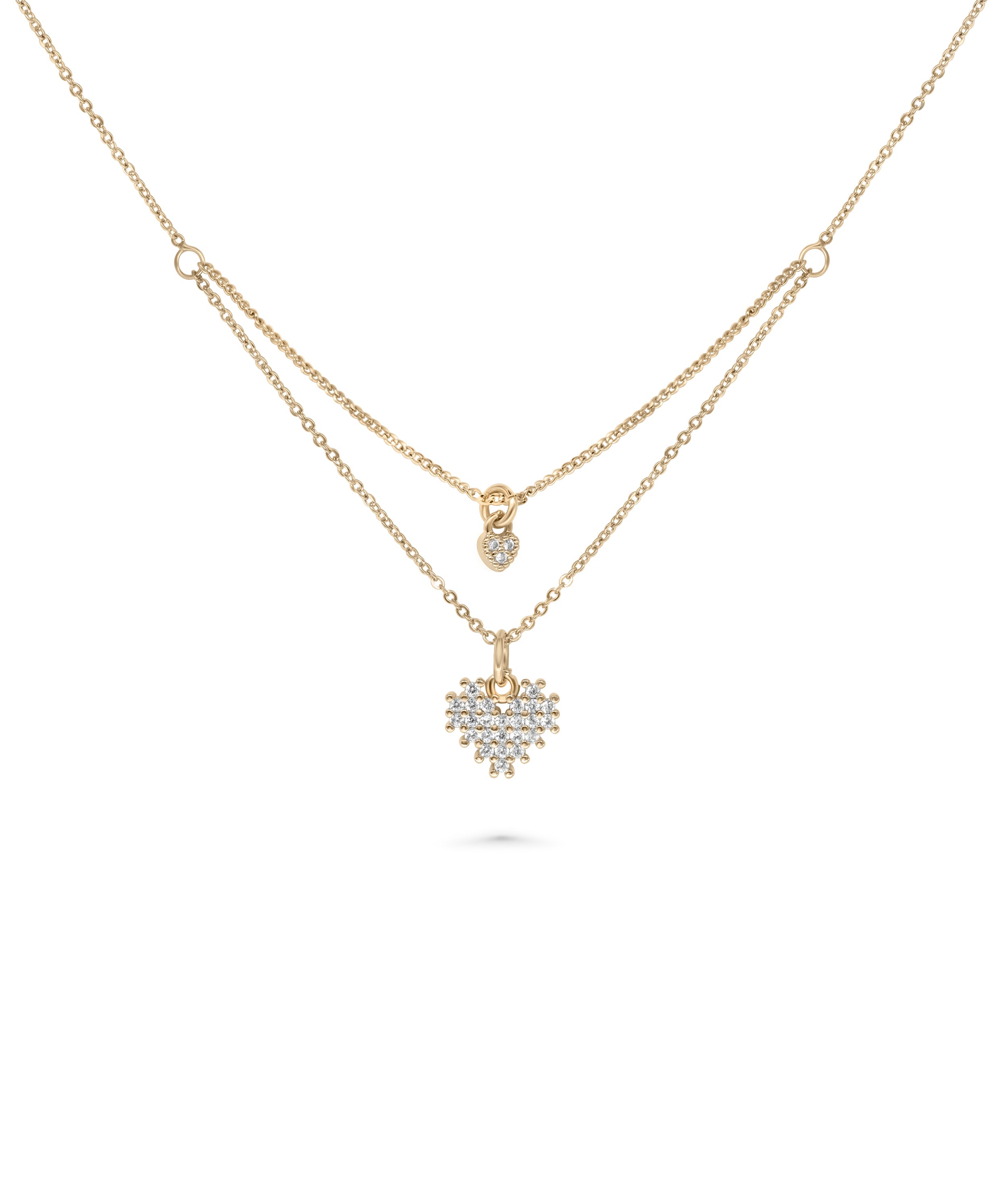 Heart Layered Necklace - 79e | Everyday 14K Gold Jewelry