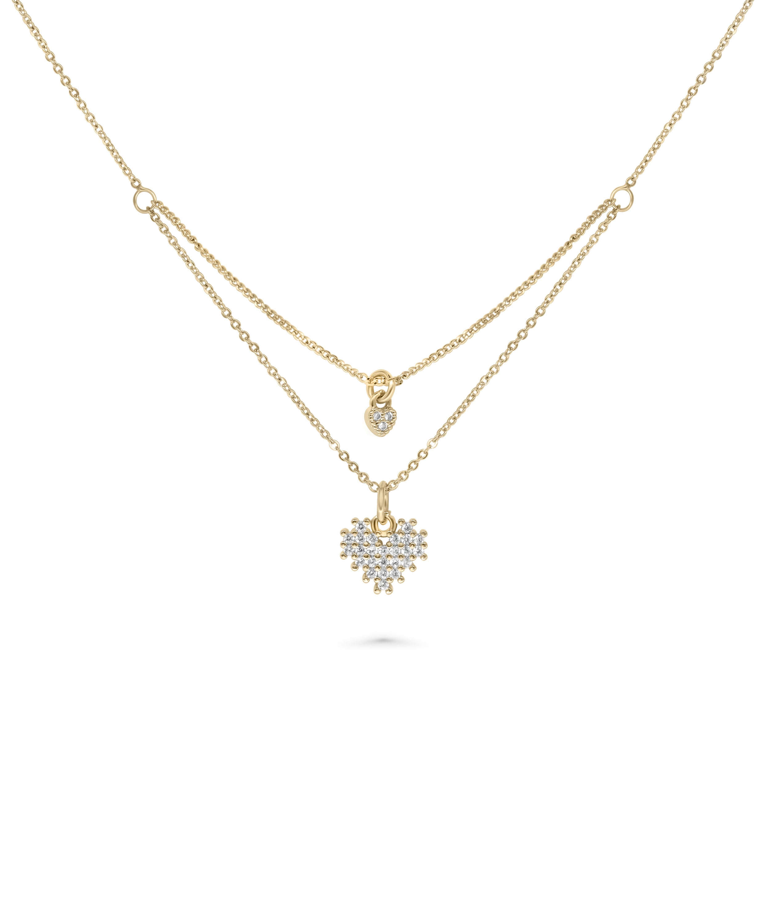 Heart Layered Necklace - 79e | Everyday 14K Gold Jewelry
