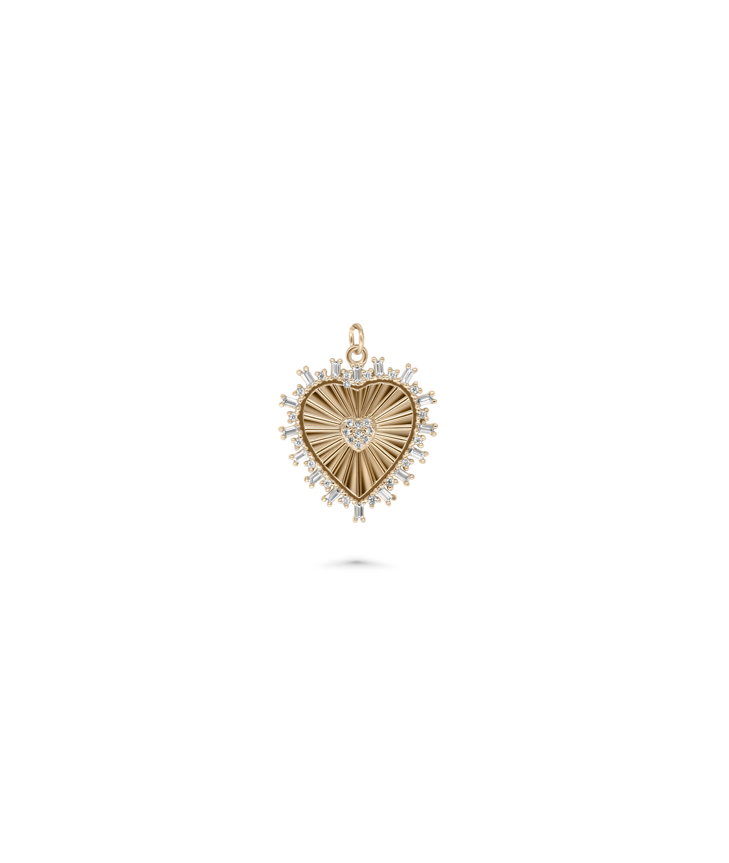 Heart Groove Charm - 79e | Everyday 14K Gold Jewelry