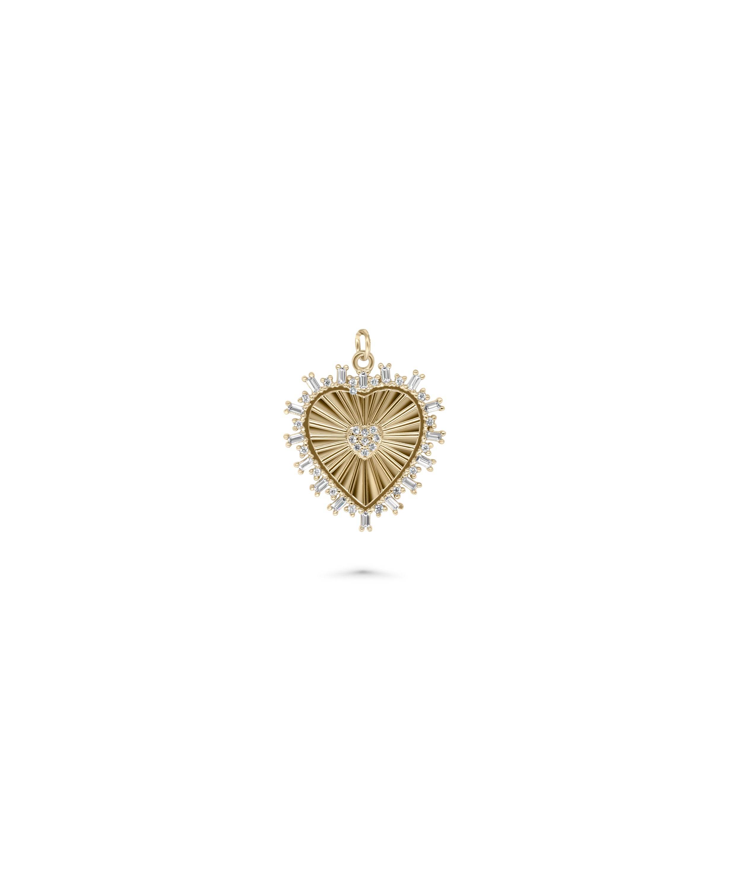 Heart Groove Charm - 79e | Everyday 14K Gold Jewelry