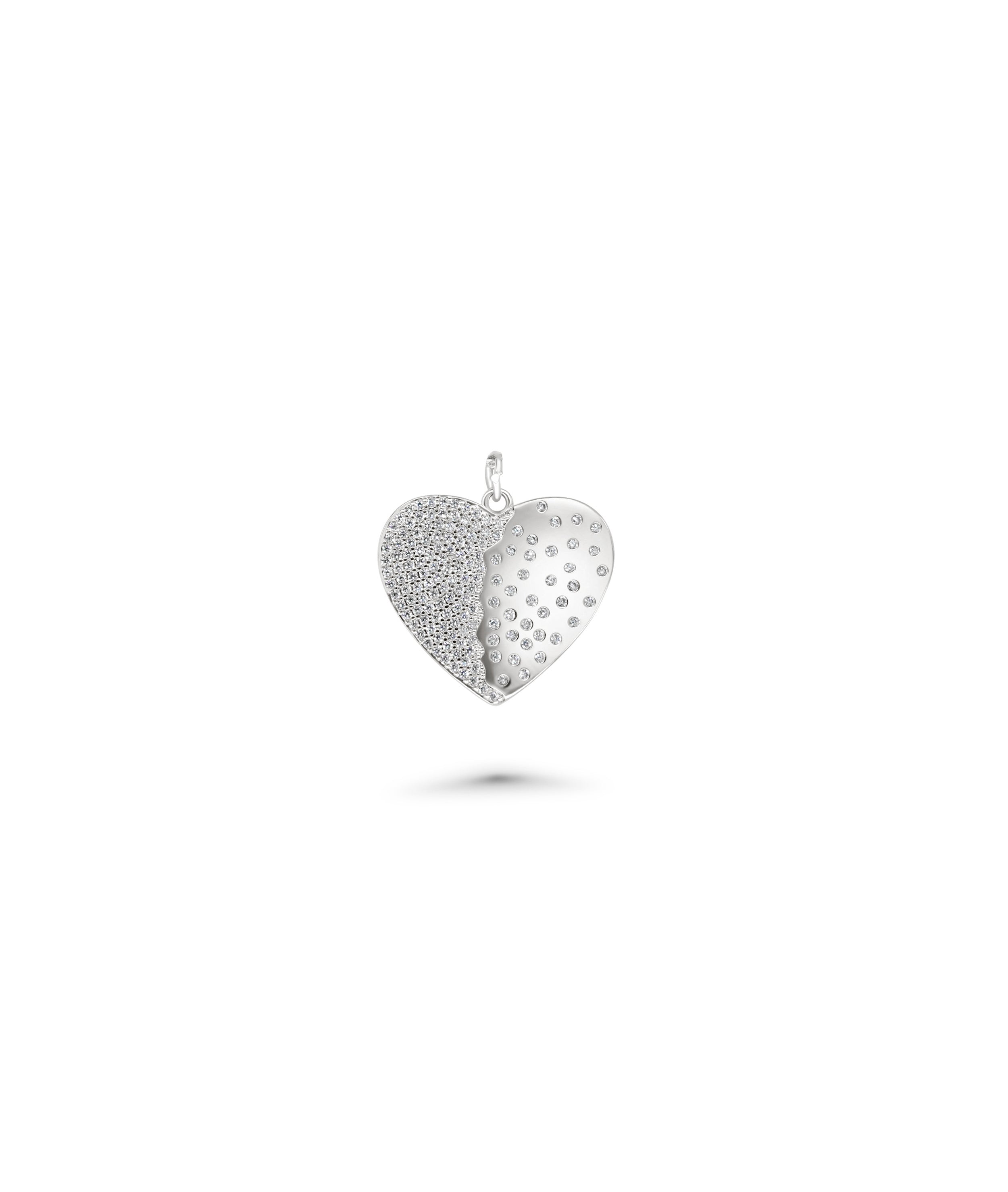 Diamond Heart Charm - 79e | Everyday 14K Gold Jewelry
