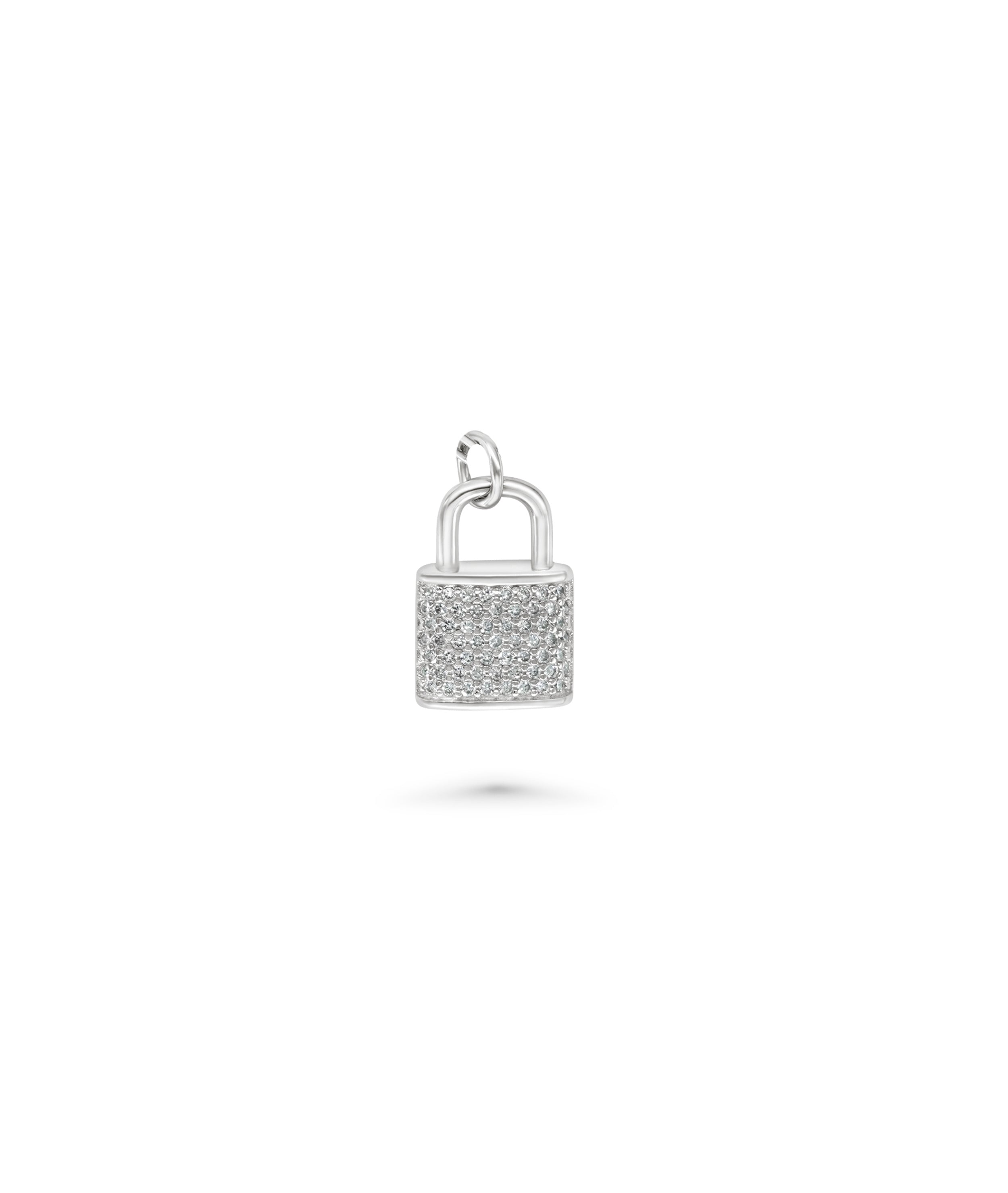 Diamond Lock Charm - 79e | Everyday 14K Gold Jewelry