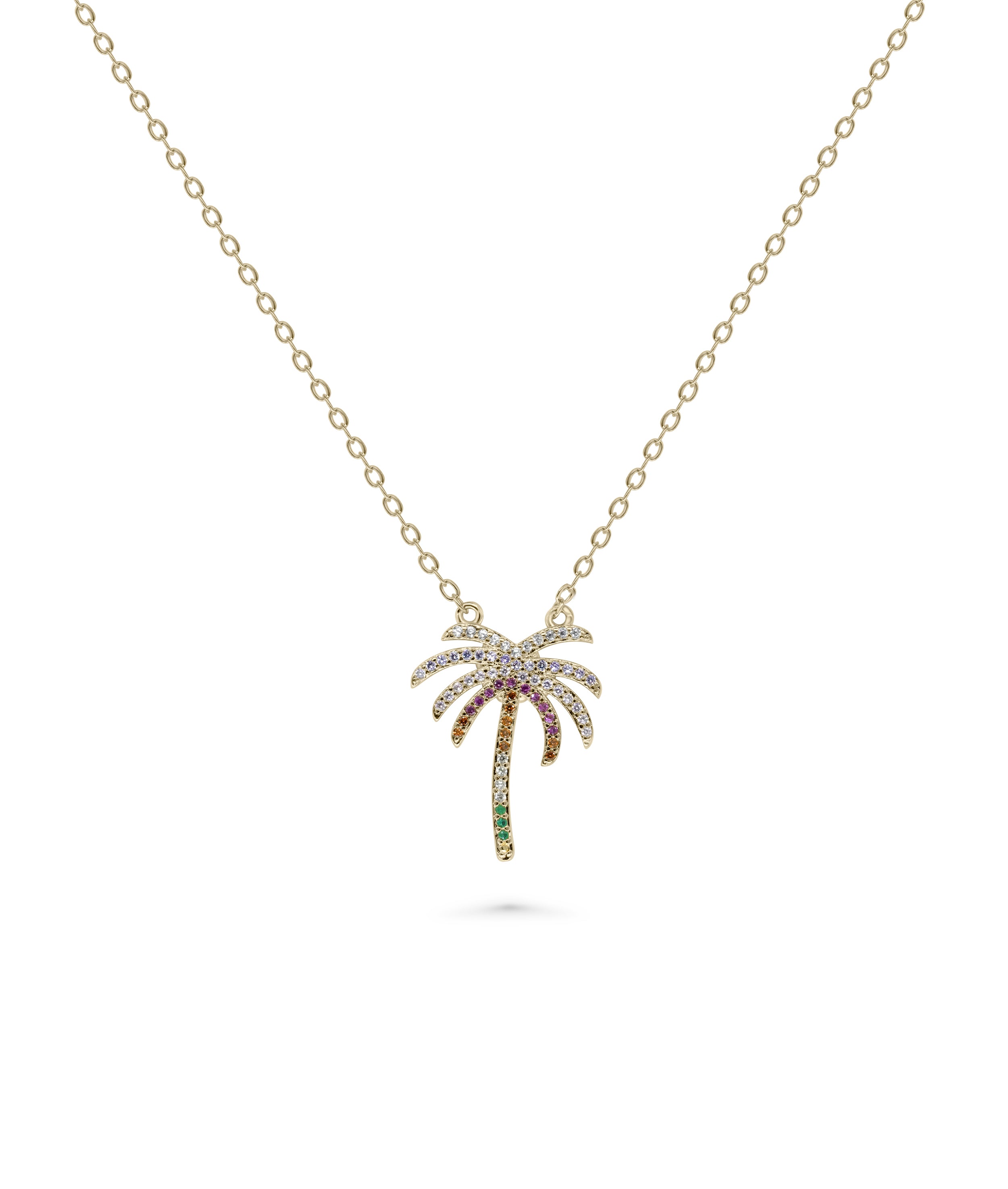 Palm Tree Necklace - 79e | Everyday 14K Gold Jewelry