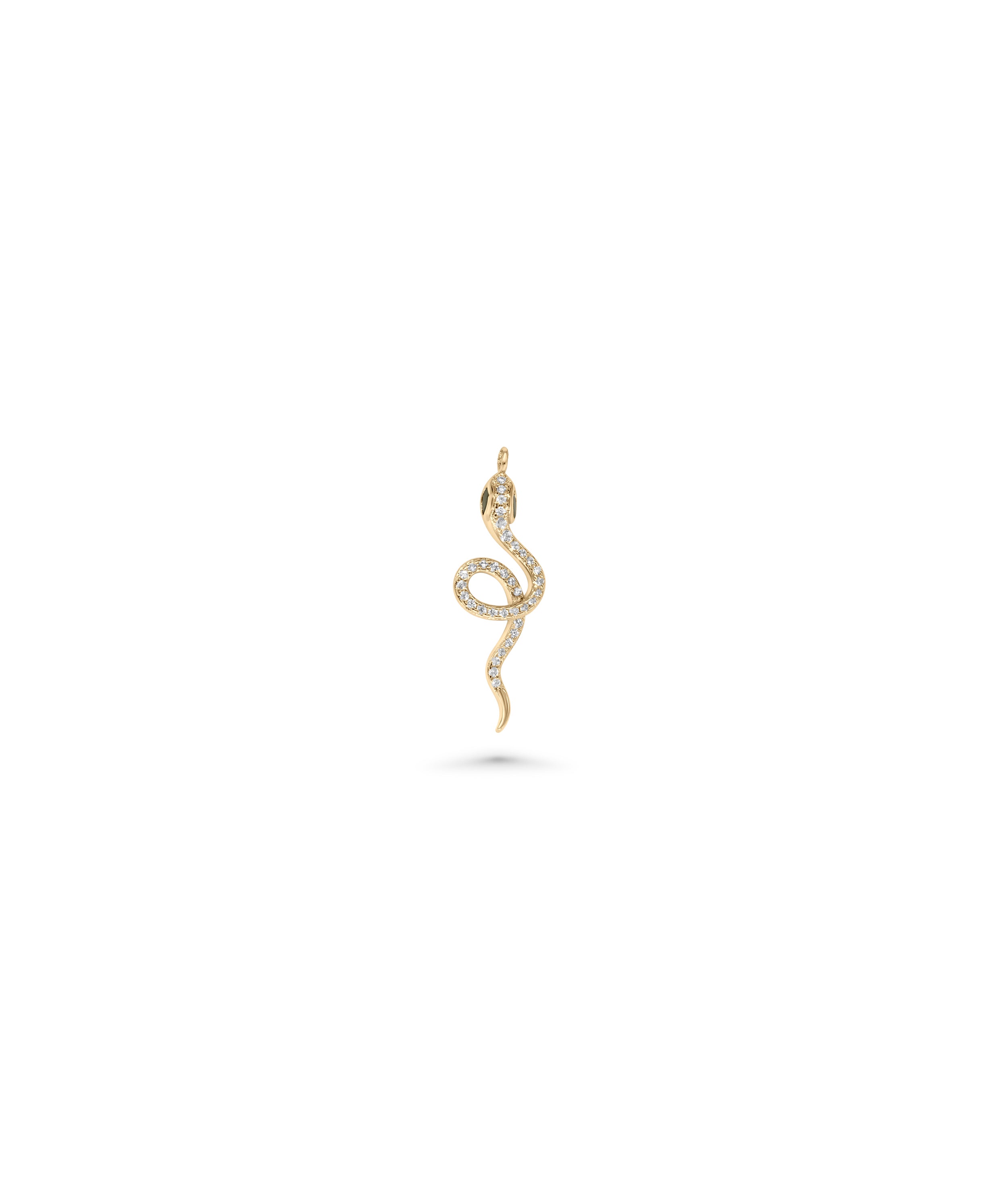 Diamond Snake Charm - 79e | Everyday 14K Gold Jewelry